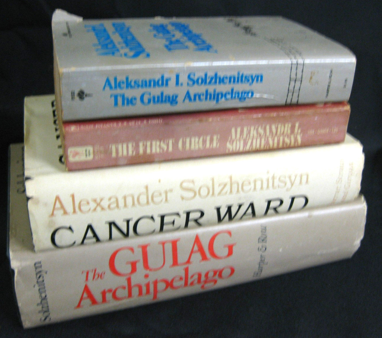 Aleksandr Solzhenitsyn lot of 4 Gulag Archipelago, The First Circle, Cancer Wd