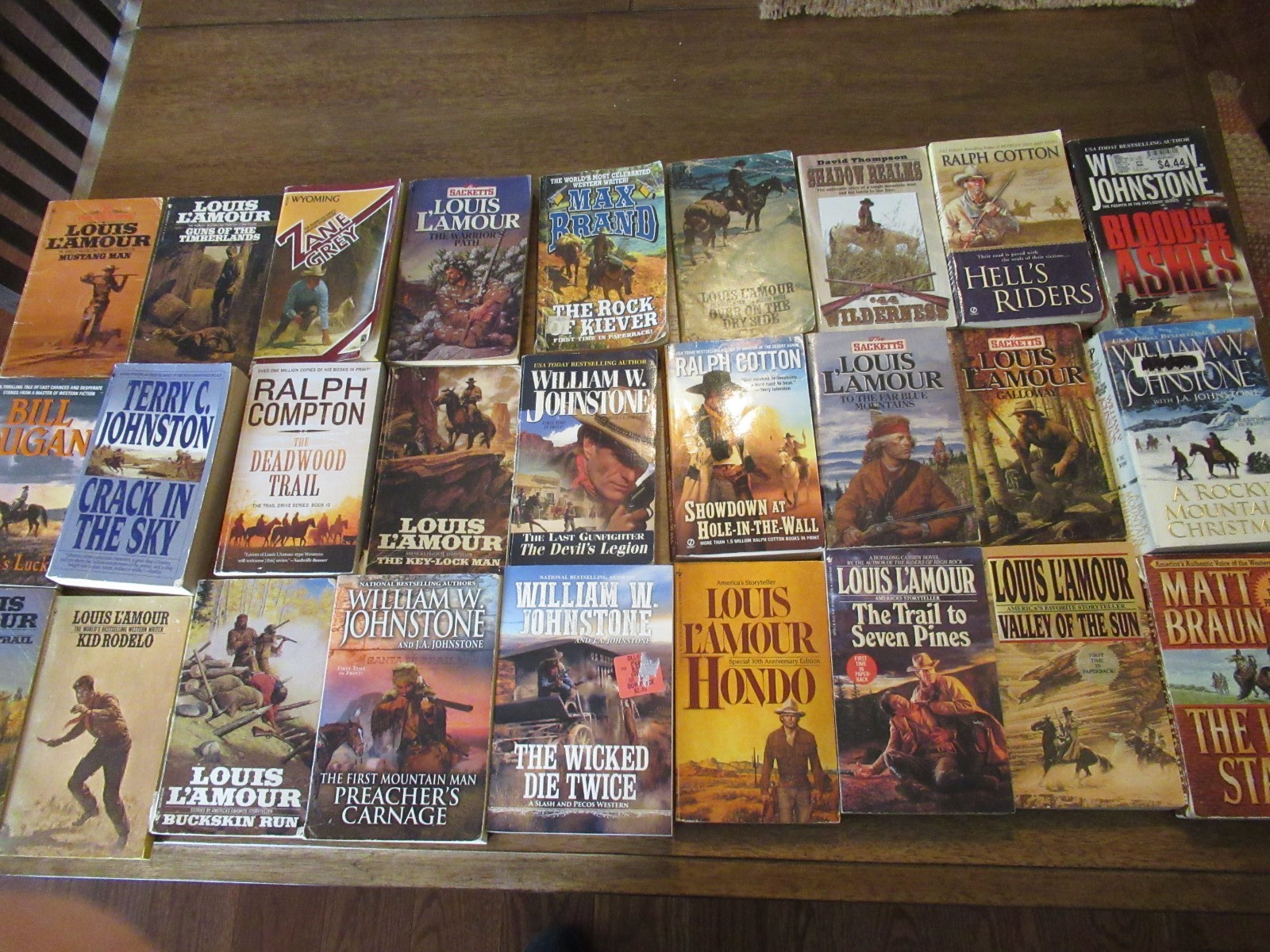 Old Western Paperback Books Lot of 27 Lamour Compton Johnstone etc Some Vintage