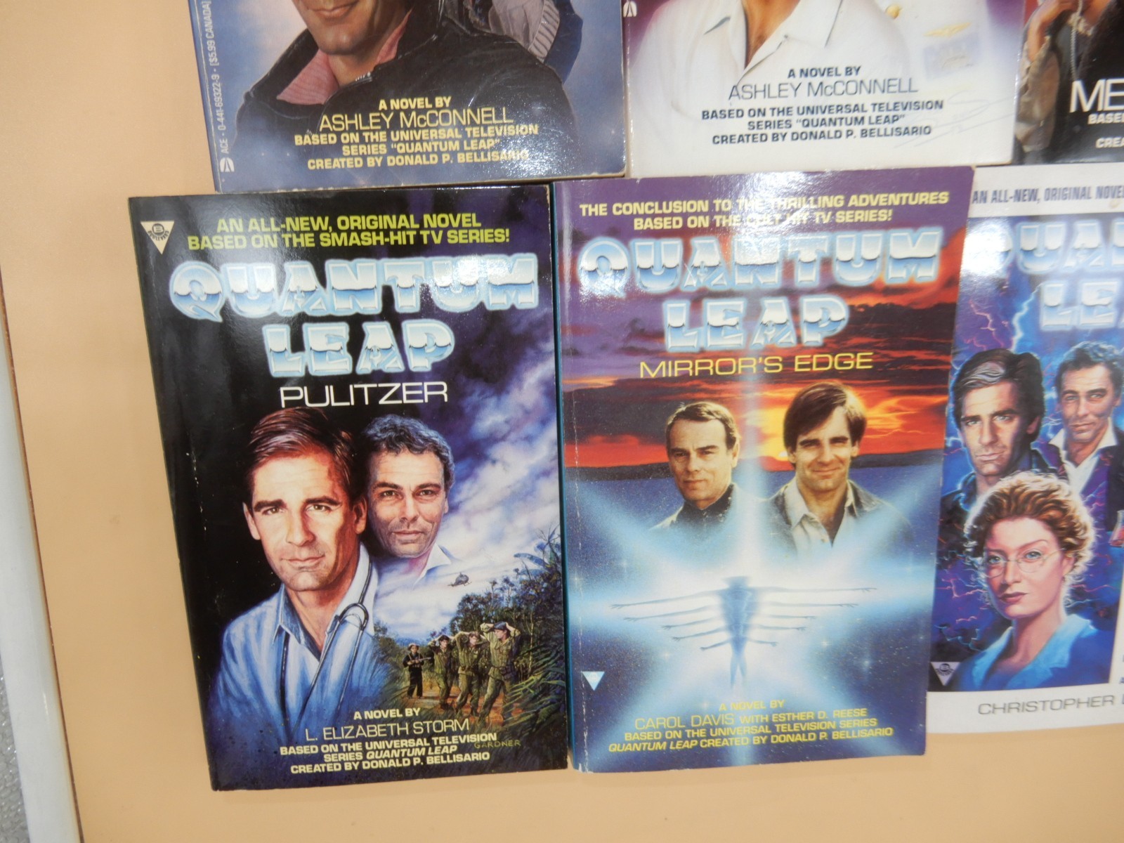 QUANTUM LEAP 8 pb book Lot 1990’s TV Tie In 1st Print Novels Ashley McConnell