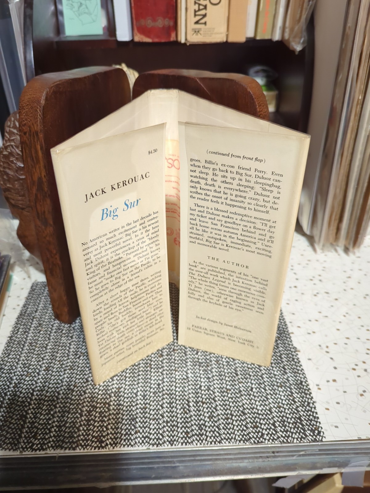 Jack Kerouac Big Sur 1st Printing Review Copy HCDJ w/Hand Typed Review Slip 1962