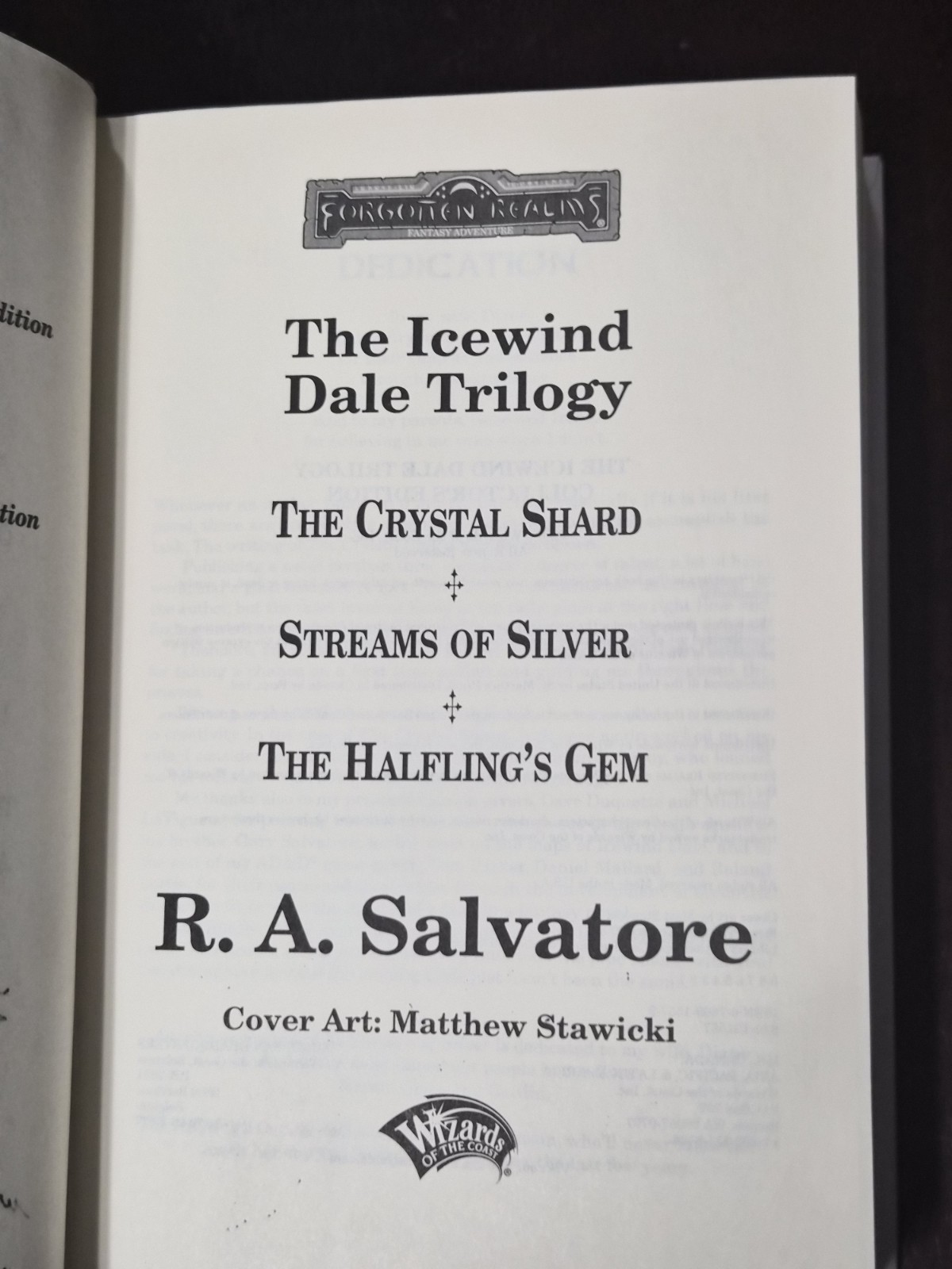 R.A. Salvatore Icewind Dale Trilogy 2000 1st 1st Signed Collector HCDJ LN WOTC