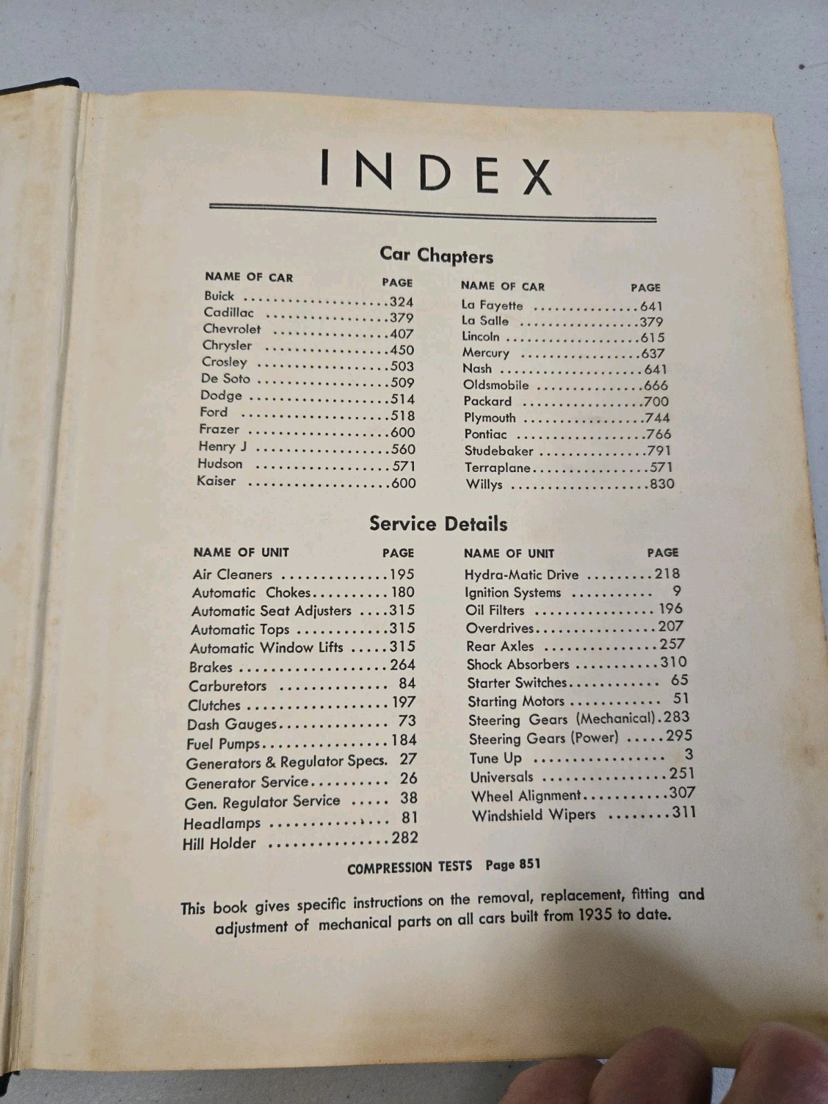 Motor’s Auto Repair Manual 1935-1953 Models 16th Edition