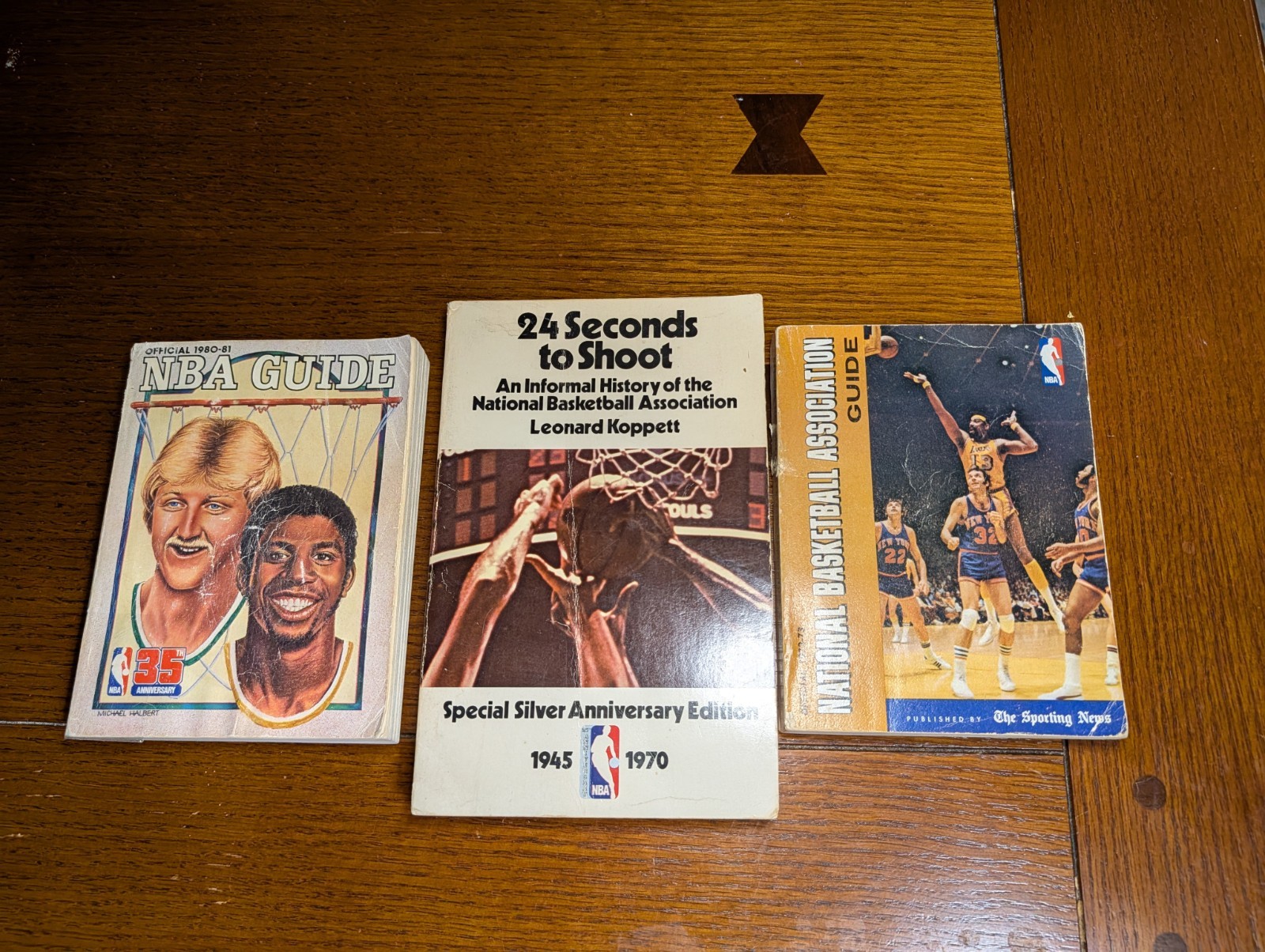 Vintage NBA Basketball Guides 1972-73 1980-81 + 24 Seconds to Shoot Koppett…