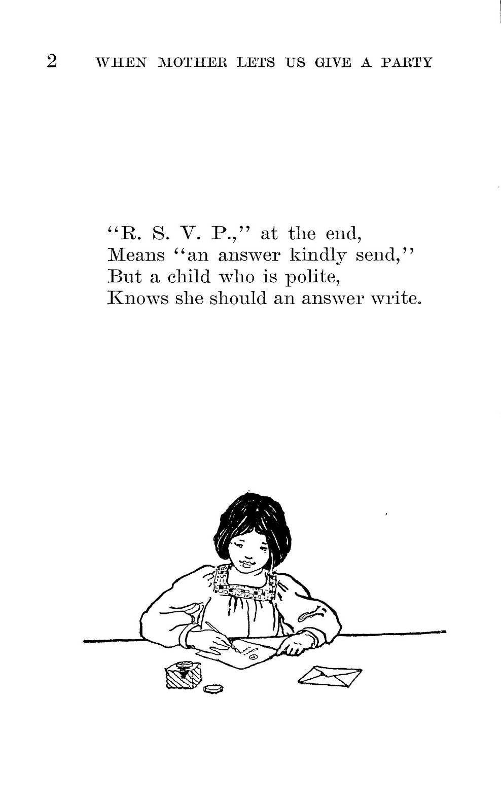 When Mother Lets Us Give A Party „1909“ 104 Pages