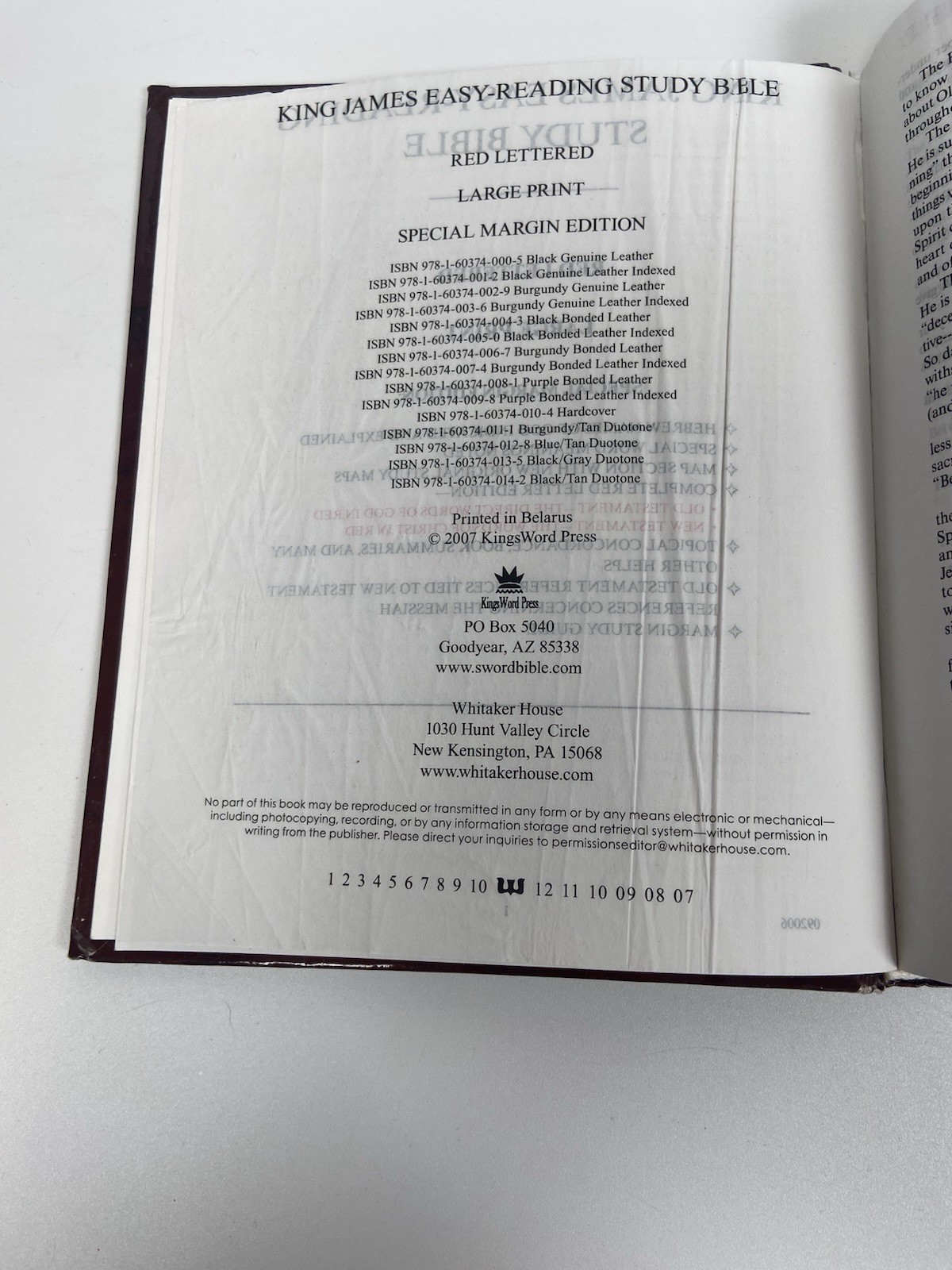 The Sword Bible KJVER Easy Reading Study Bible Large Print Red Letter Hardcover
