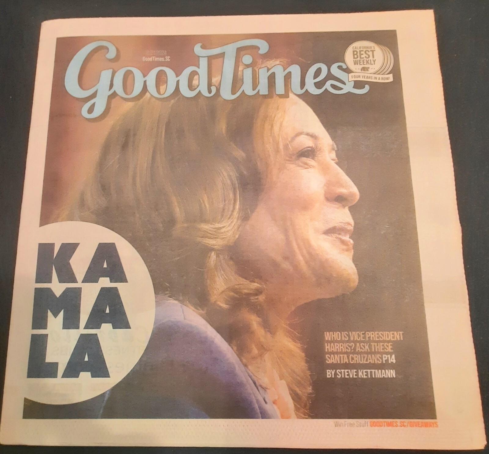 Kamala Harris Goodtimes Santa Cruz Newspaper 8/21/2024