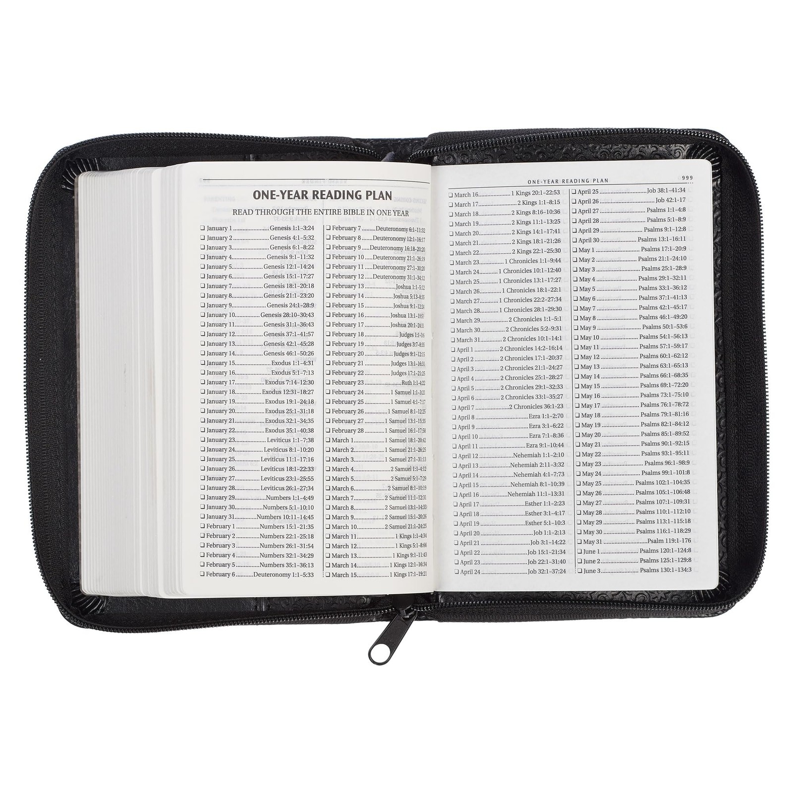 KJV Holy Bible Mini Pocket Bible Zippered Black Faux Leather – Imitation Leather