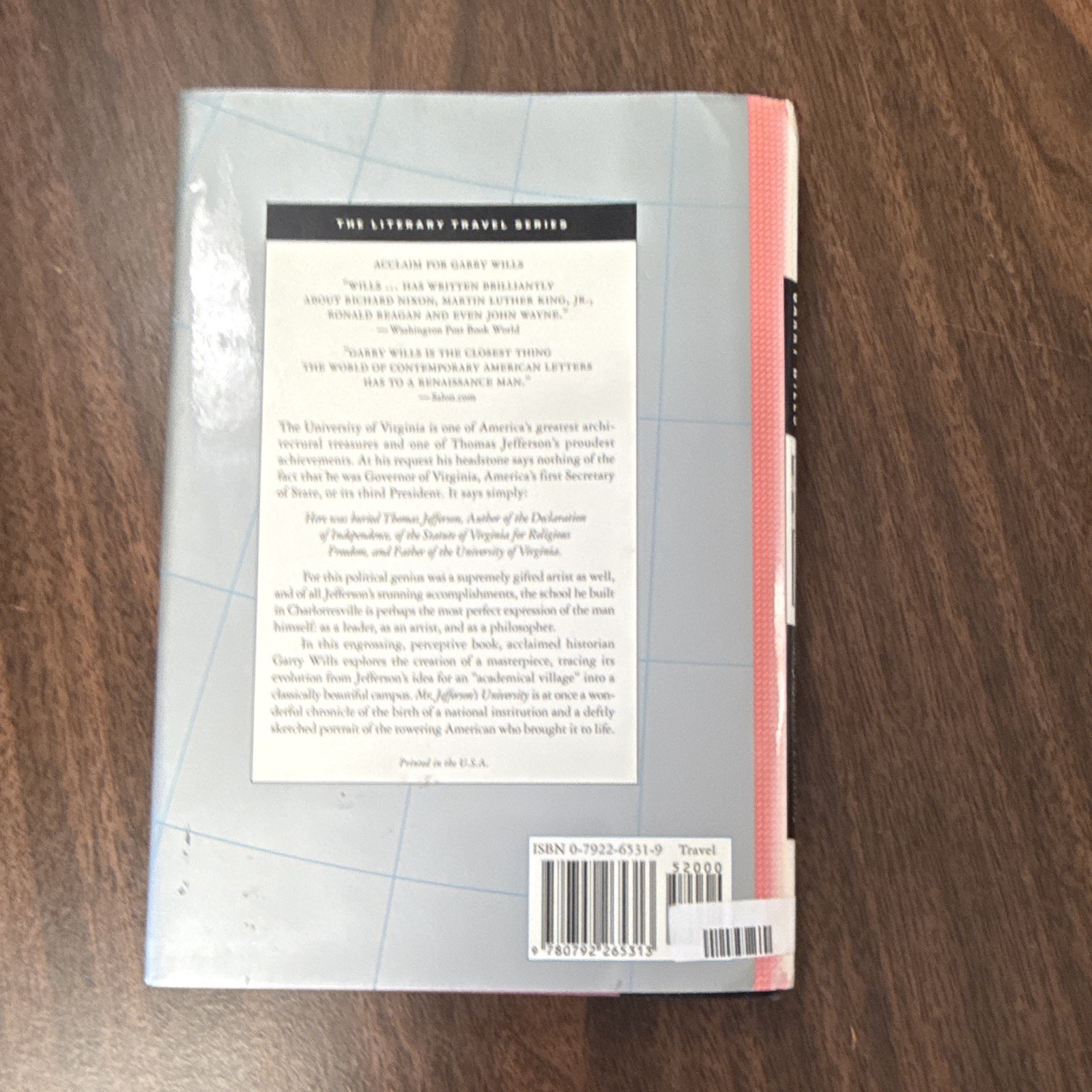 Garry Wills Mr. Jefferson’s University Hardcover (National Geographic) English