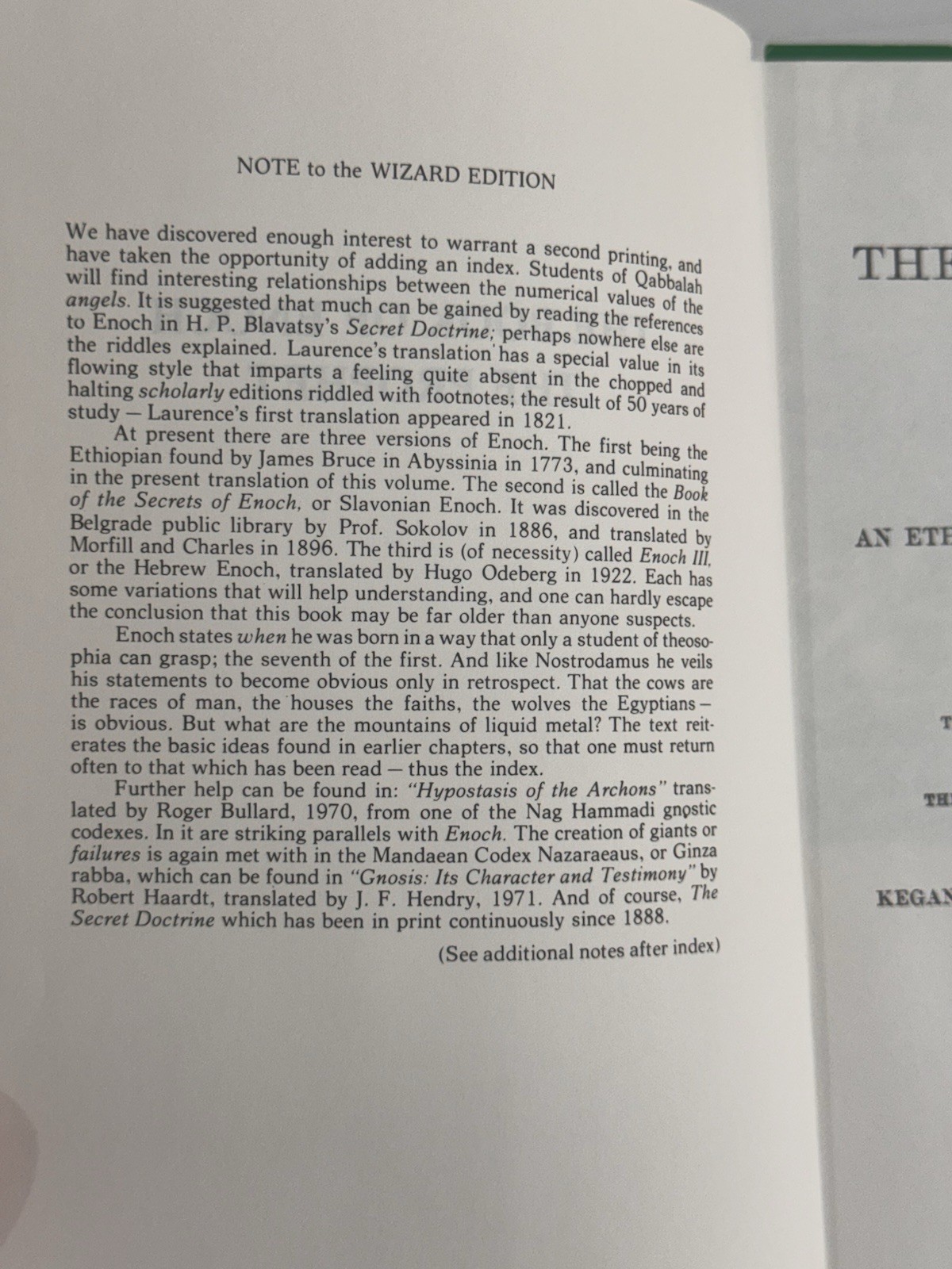 The Book Of Enoch The Prophet Richard Laurence 1977 Edition Wizards Bookshelf
