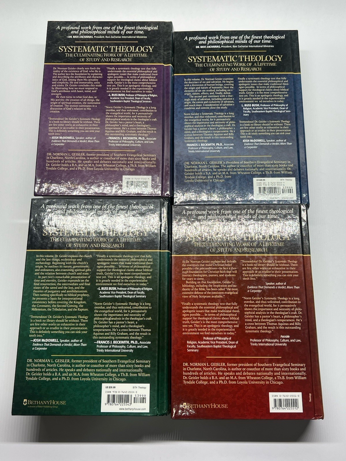Systematic Theology: Vols. 1-4 by Dr. Norman Geisler – HC Pub. by Bethany House