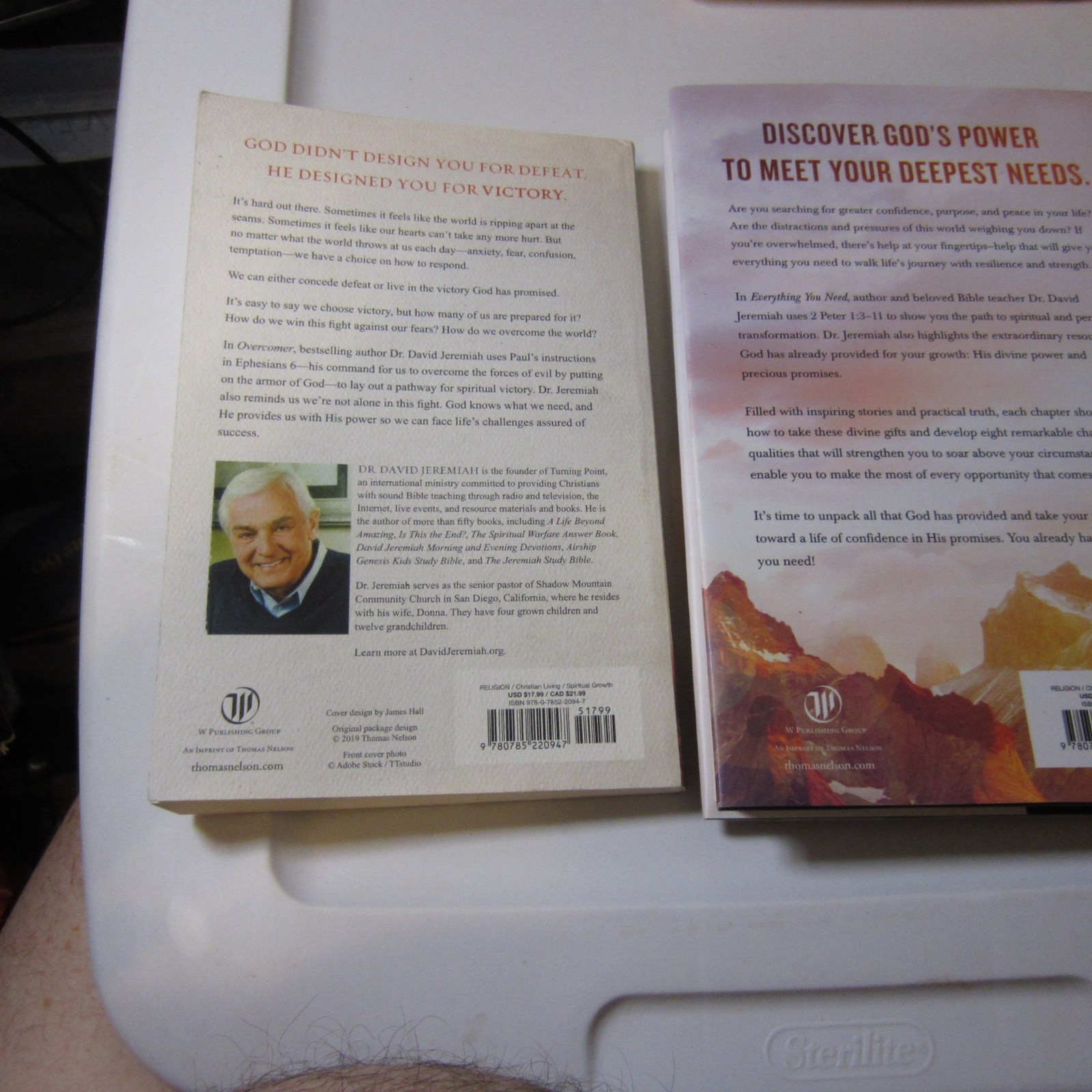 Dr. David Jeremiah, 2 books Overcomer and Everything You Need