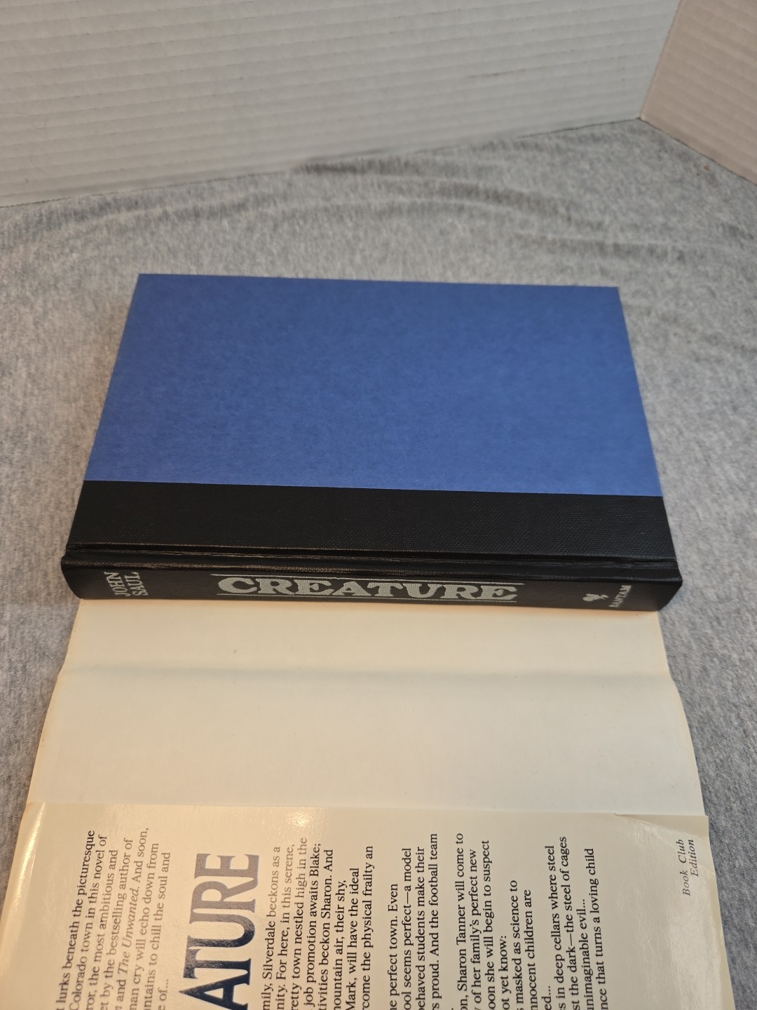 Creature, by John Saul, 1989 Bantam Books Edition Hardcover + Dust Jacket BCE