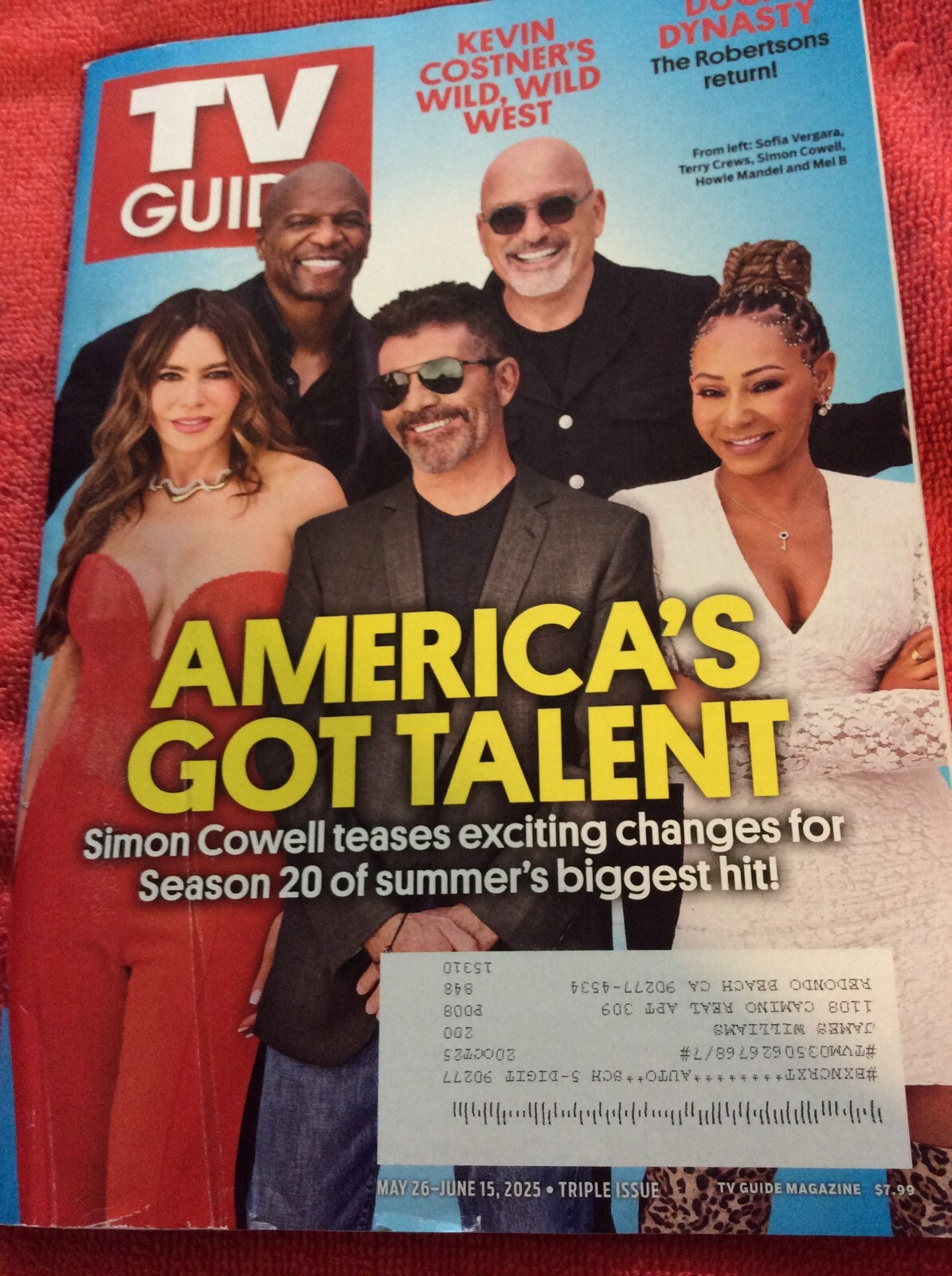 TV GUIDE MAGAZINE MAY 26- JUNE 15 2025 AMERICA’S GOT TALENT DESTINATION X