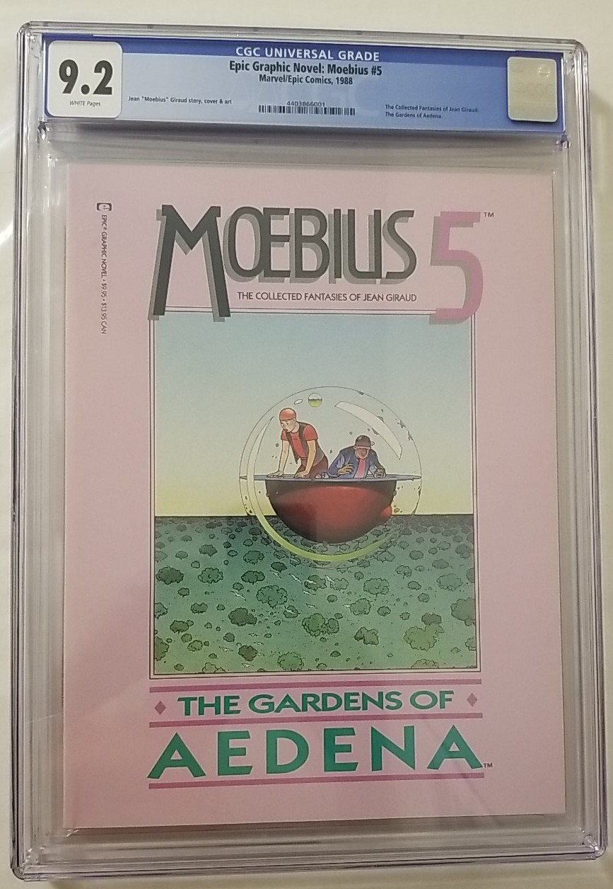 Moebius 1988 Epic Graphic Novel #5 CGC 9.2 The Gardens Of Aedena Beautiful Copy!