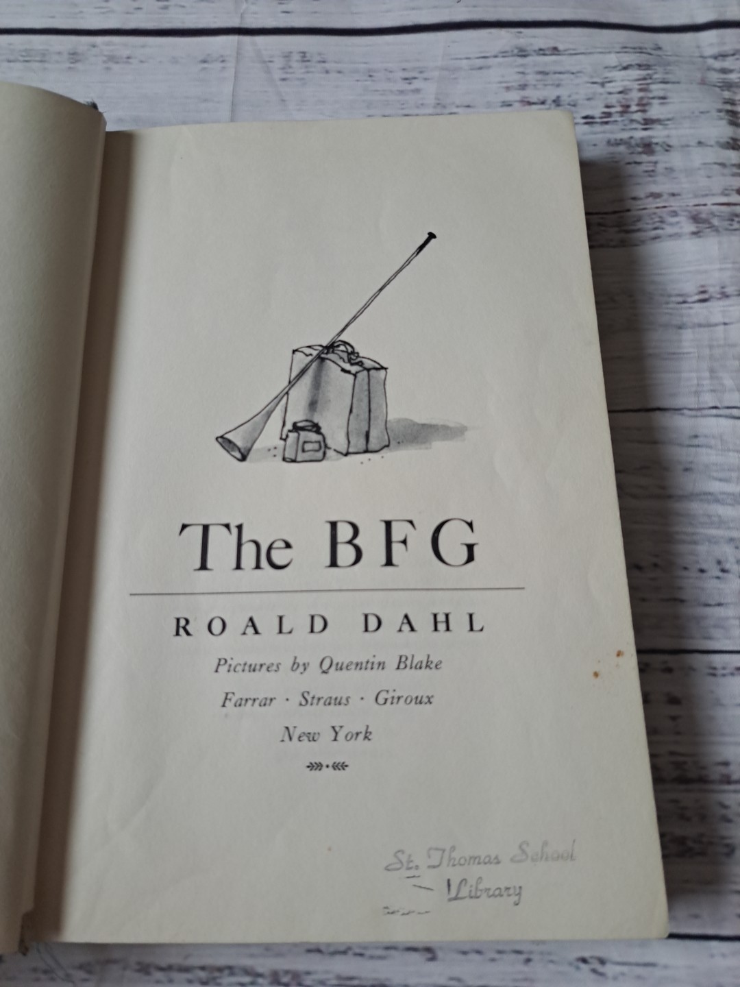 The BFG (by Roald Dahl) (1st American Edition, 1982) (Hardcover) 2nd Printing
