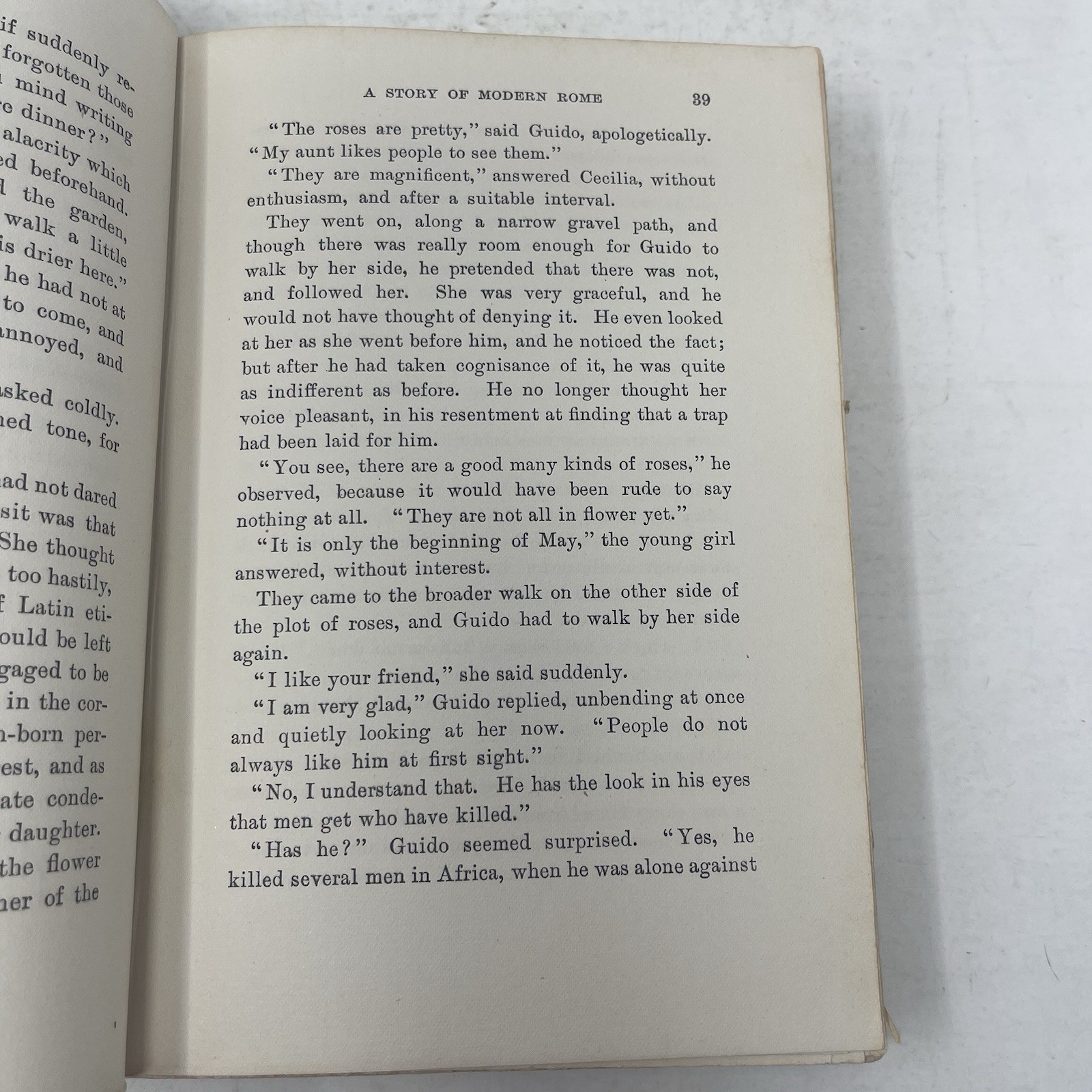 Cecilia Story of Modern Rome F Marion Crawford 1902 HC Macmillan Company