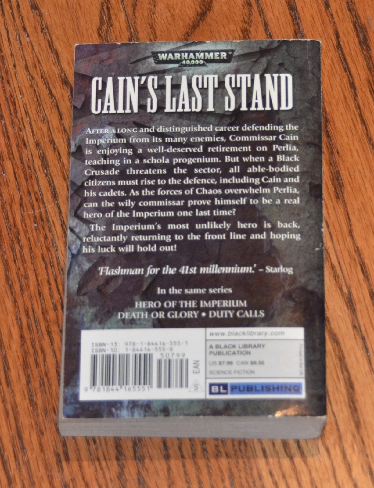 Cain’s Last Stand Sandy Mitchell Warhammer 40K paperback book Ciaphas Cain 2008