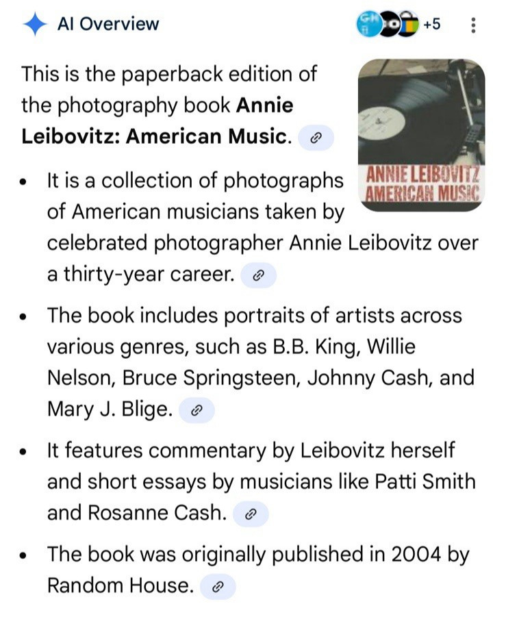 American Music by Annie Leibovitz, Random House, 2004, Very Good Paperback