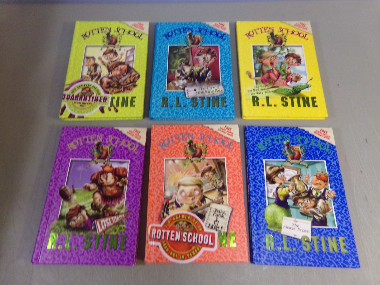 Rotten School HC 1st Edition books 1-6 All SIGNED by R.L. Stine