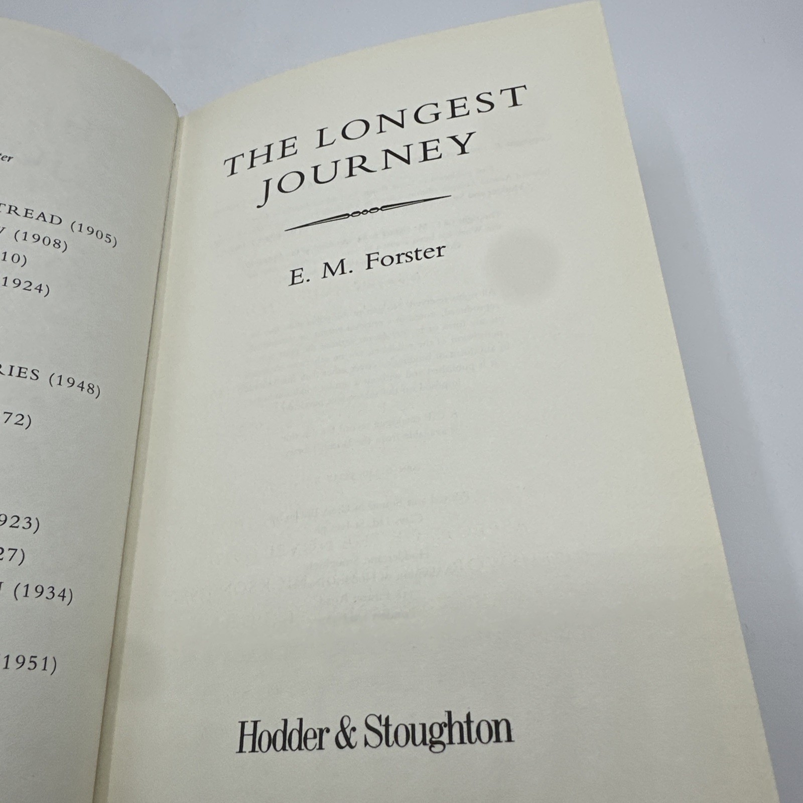 The Longest Journey by E.M. Forster (1992) New Condition