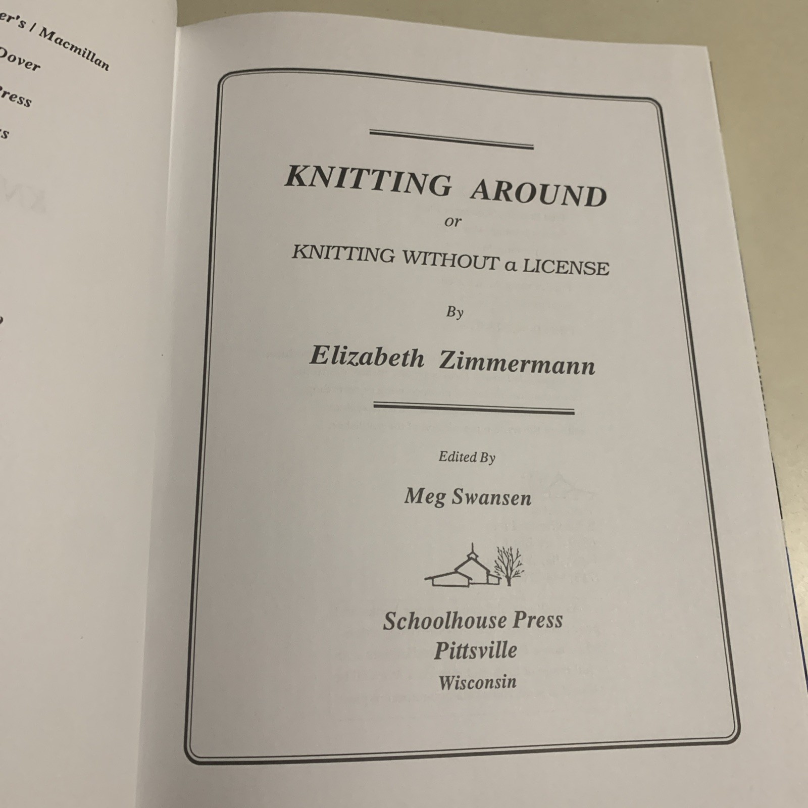 NEW KNITTING AROUND By Elizabeth Zimmermann – Hardcover **Mint Condition**