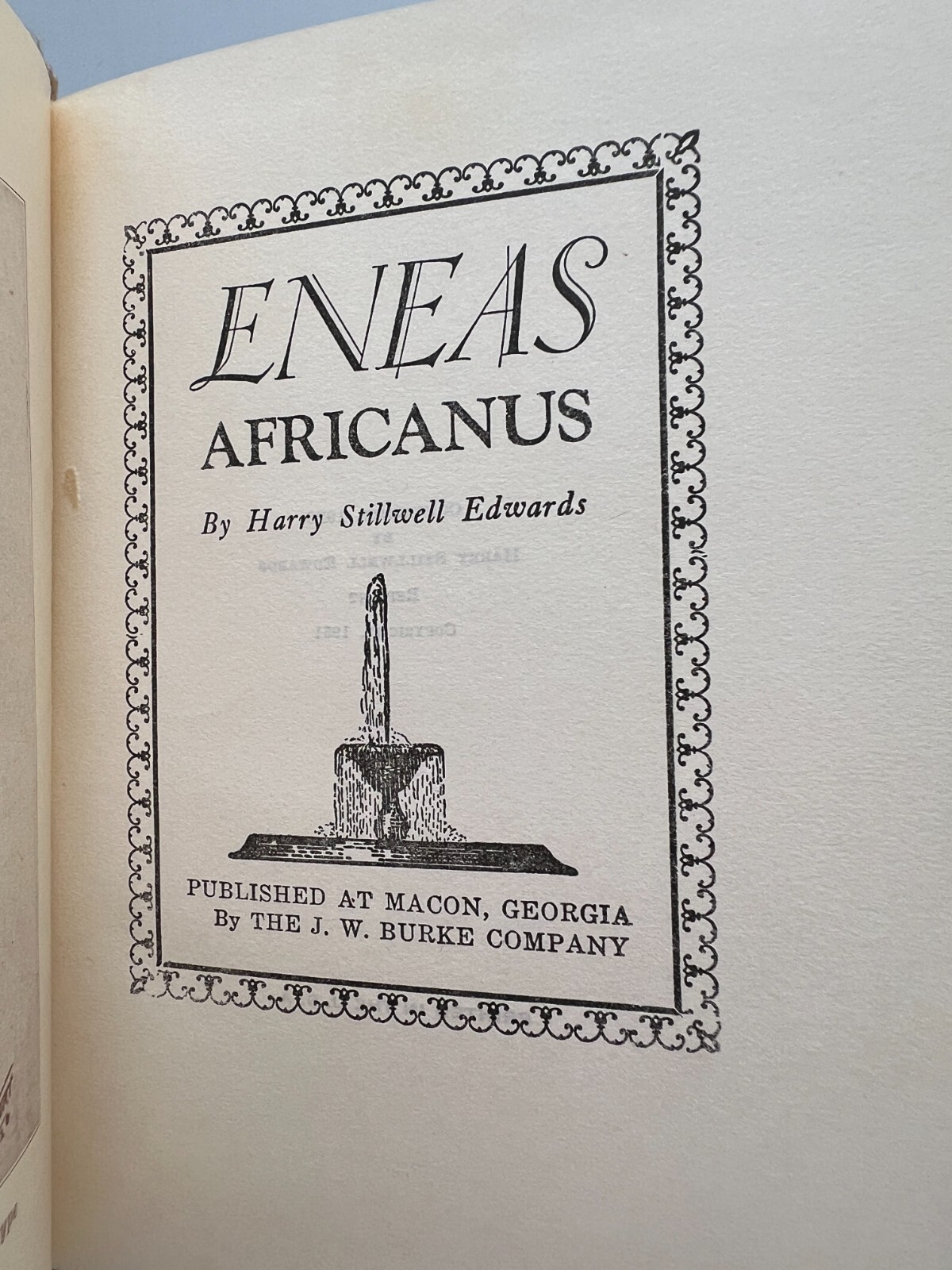 Eneas Africanus Harry Stillwell Edwards 1951 Hardcover Reconstruction