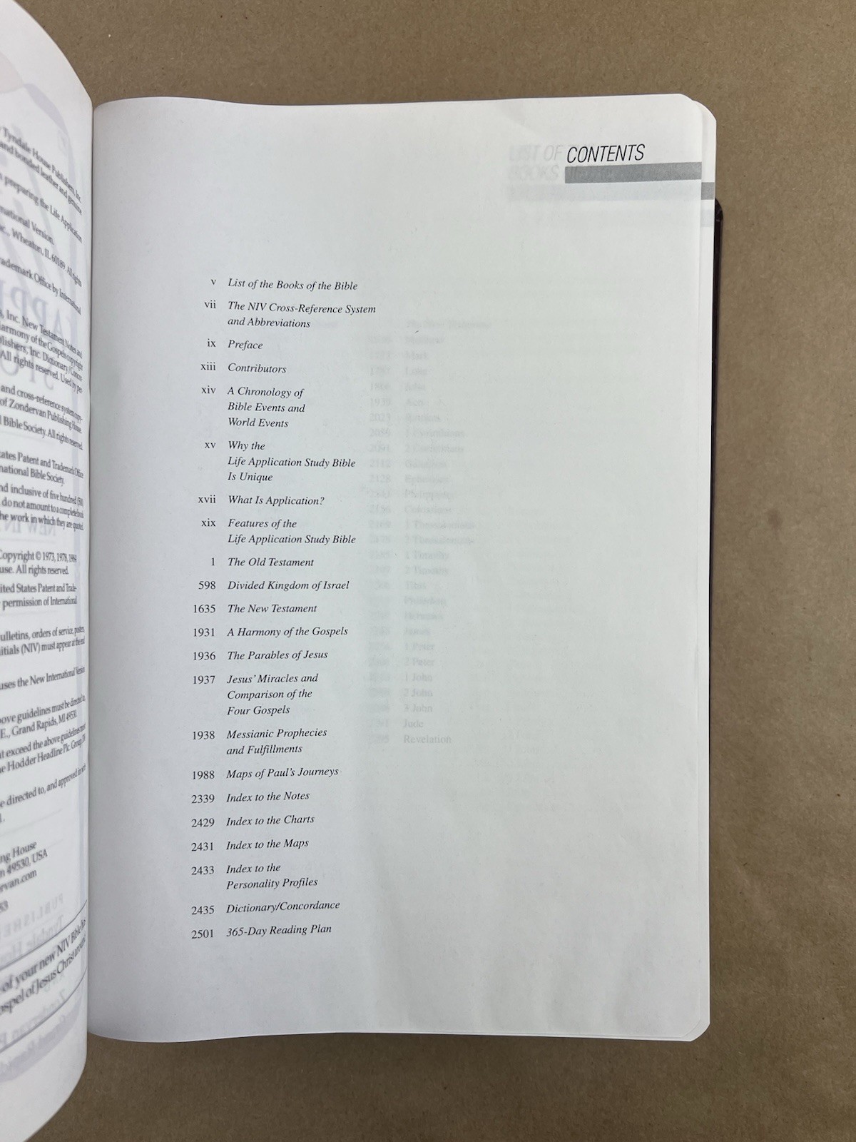 NIV Life Application Study Bible; Ronald A. Beers, Zondervan, 1997, Leather