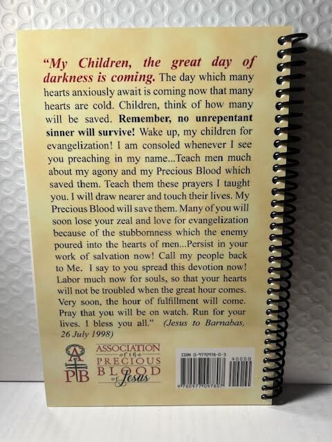 Precious Blood of Jesus Daily Devotional SPIRAL (NEW LARGE PRINT!) Restocked!