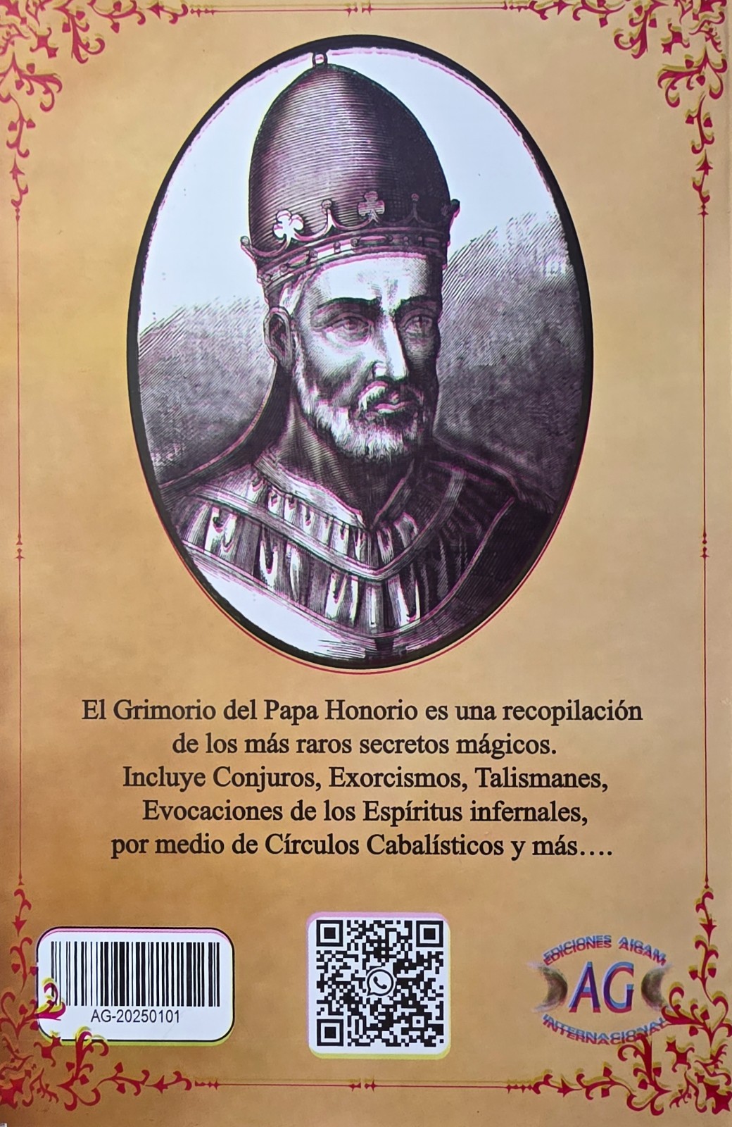 El Grimorio Del Papa Honorio III Ocultas Libro Book en Espanol 76 Pages