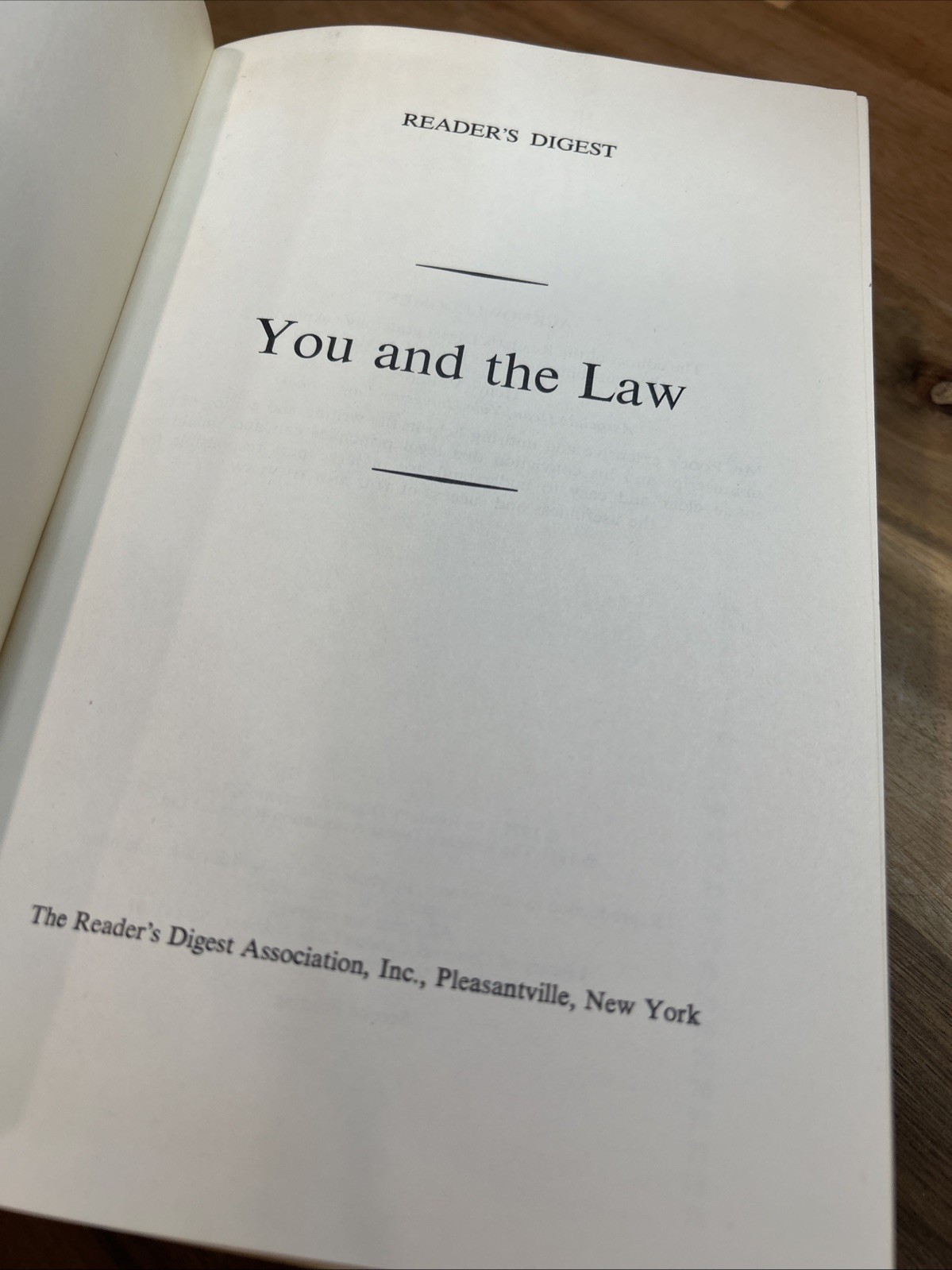 You and the Law Readers Digest 1971 HCDJ