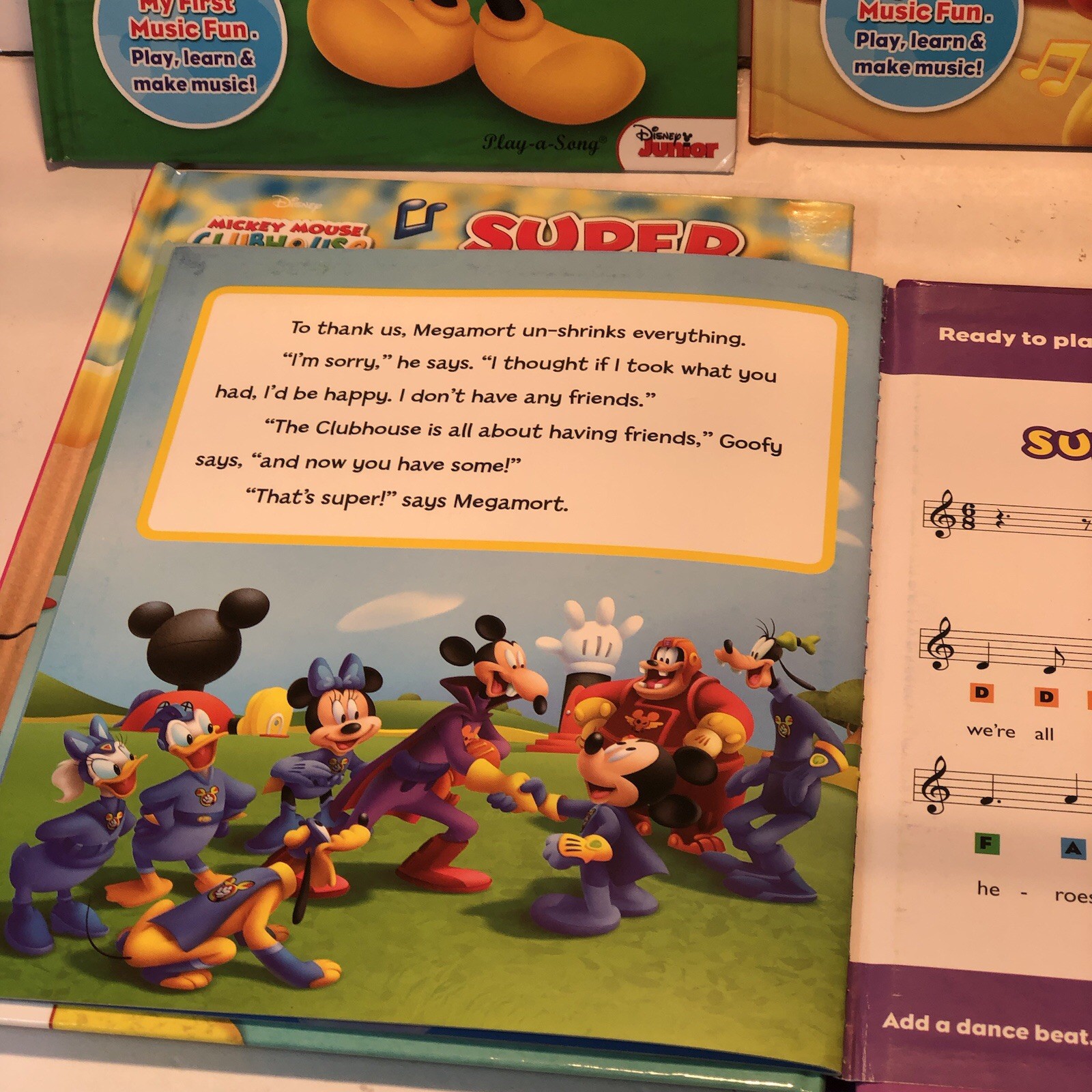 MICKEY MOUSE CLUB HOUSE „My First Music Fun“ Books Lot of 5 EUC