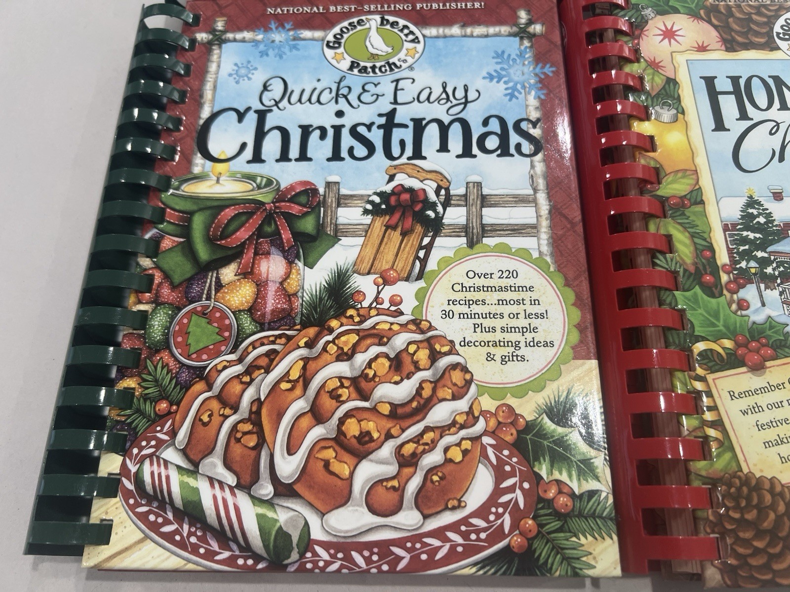 Goose Berry Patch Christmas Holidays Cookbooks Lot Of 4 Spiral Bound