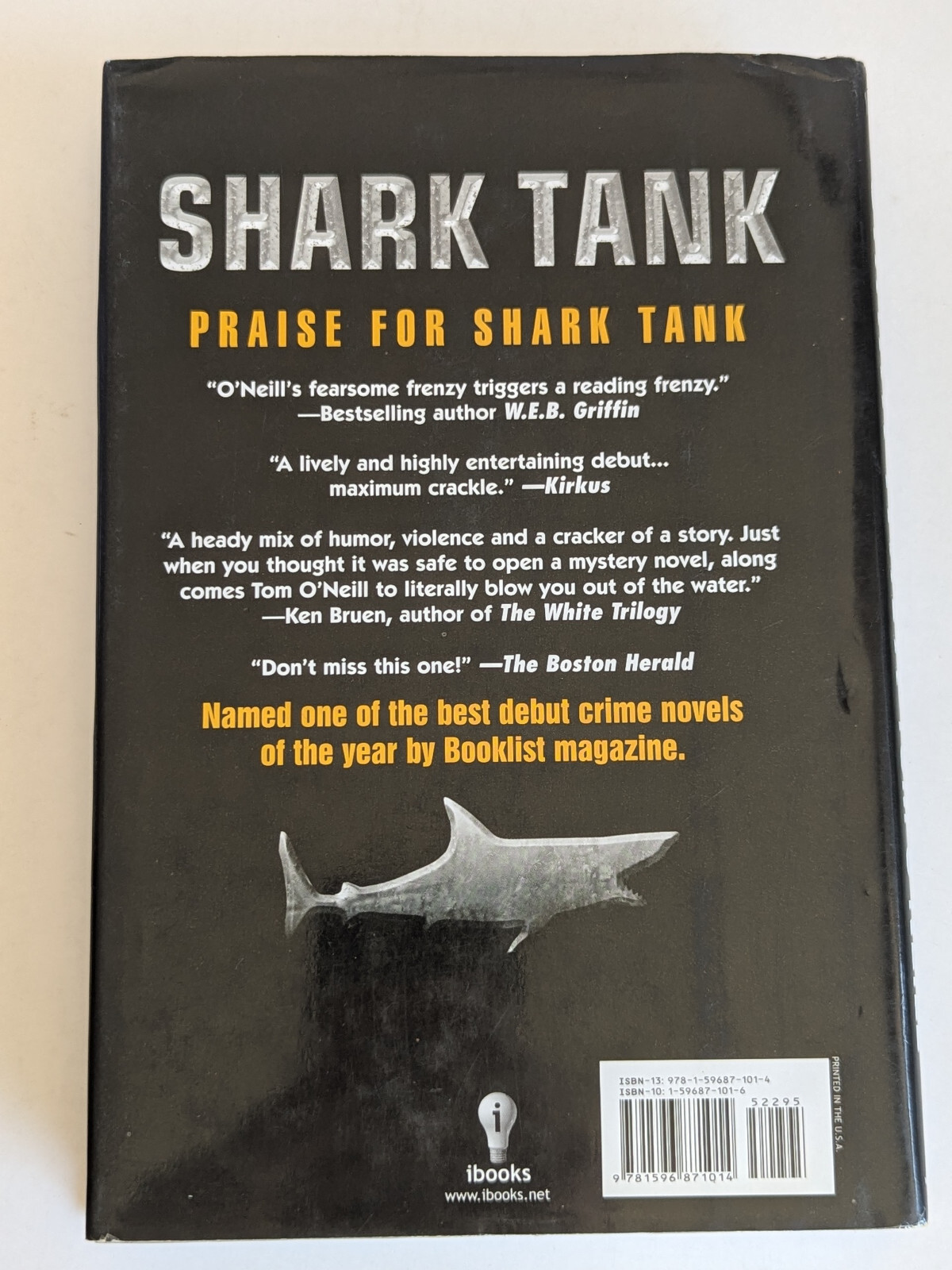 Shark Tank by Tom O’Neill Hardcover GC PreOwned Fiction Thriller