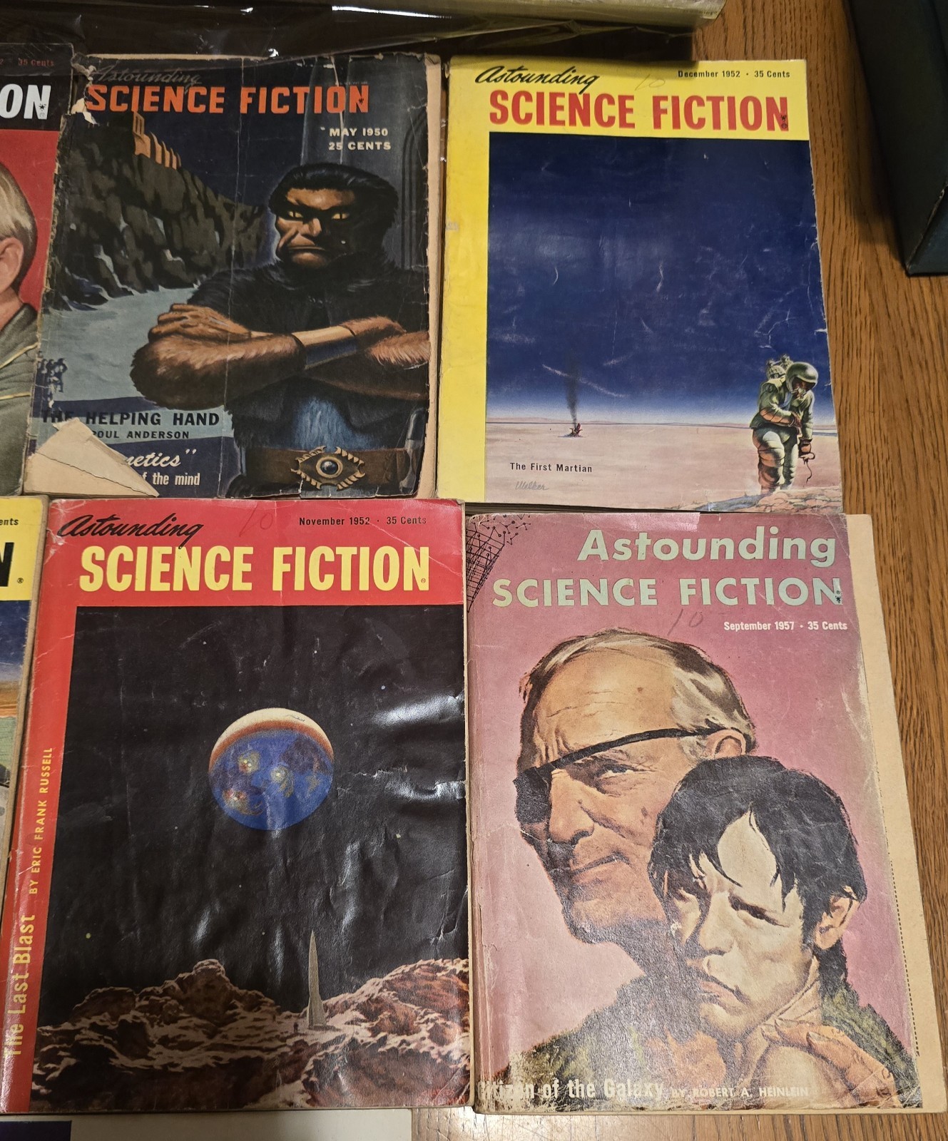 Lot of 10 Different Vintage 1950’s Astounding Science Fiction Pulp Magazines