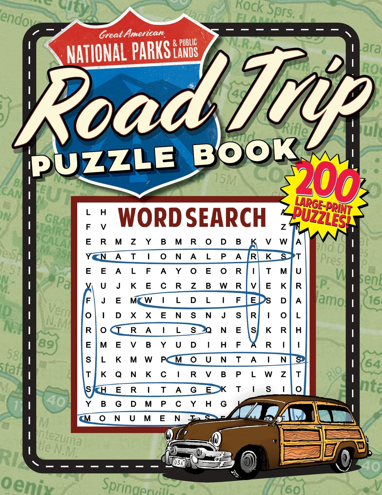 NEW Applewood Books Great American Public Lands Road Trip Puzzle Book, 97819451