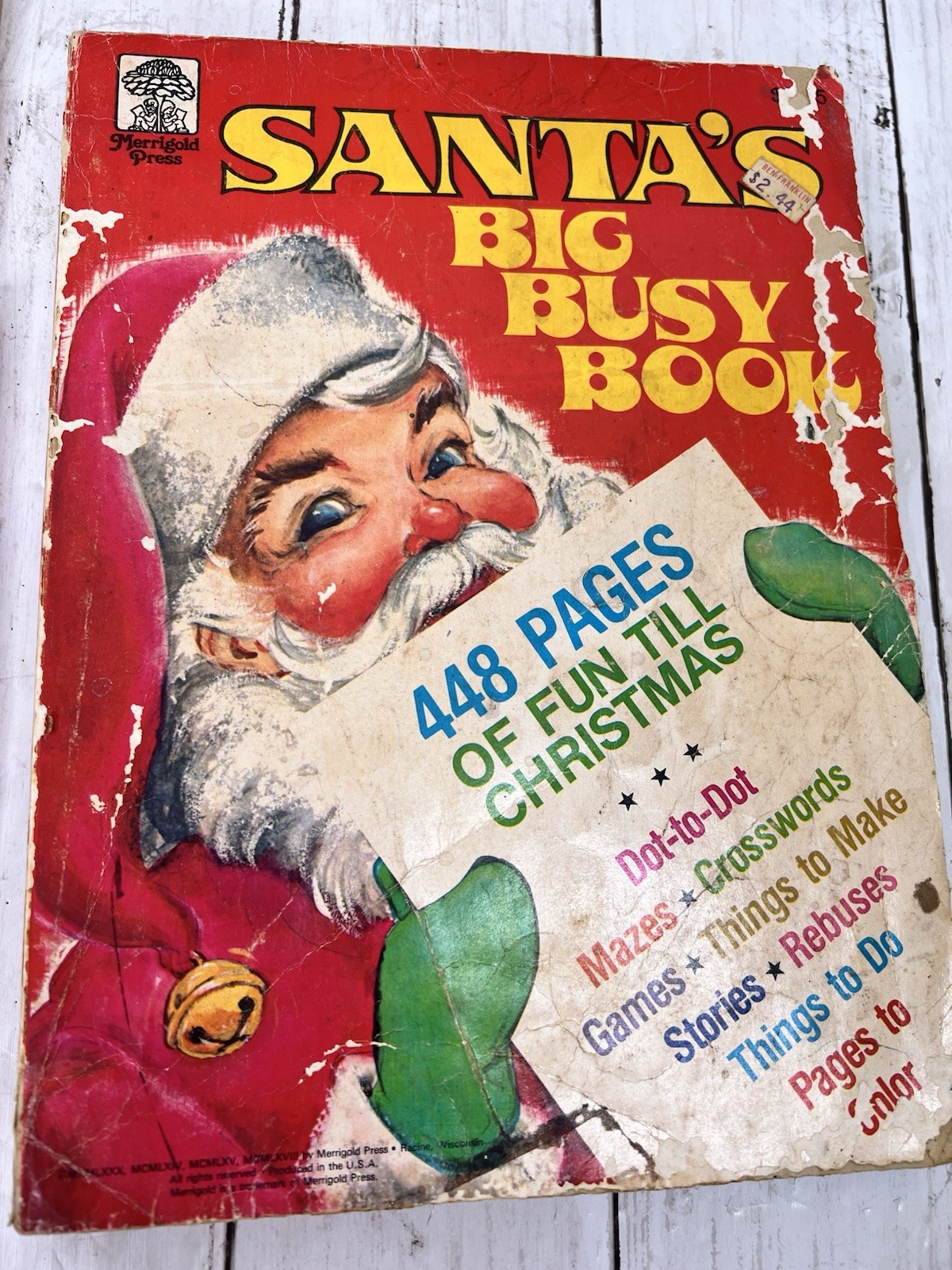 Vintage 1960s / 70s Christmas Coloring Activity Books Lot of 7 Partial Used