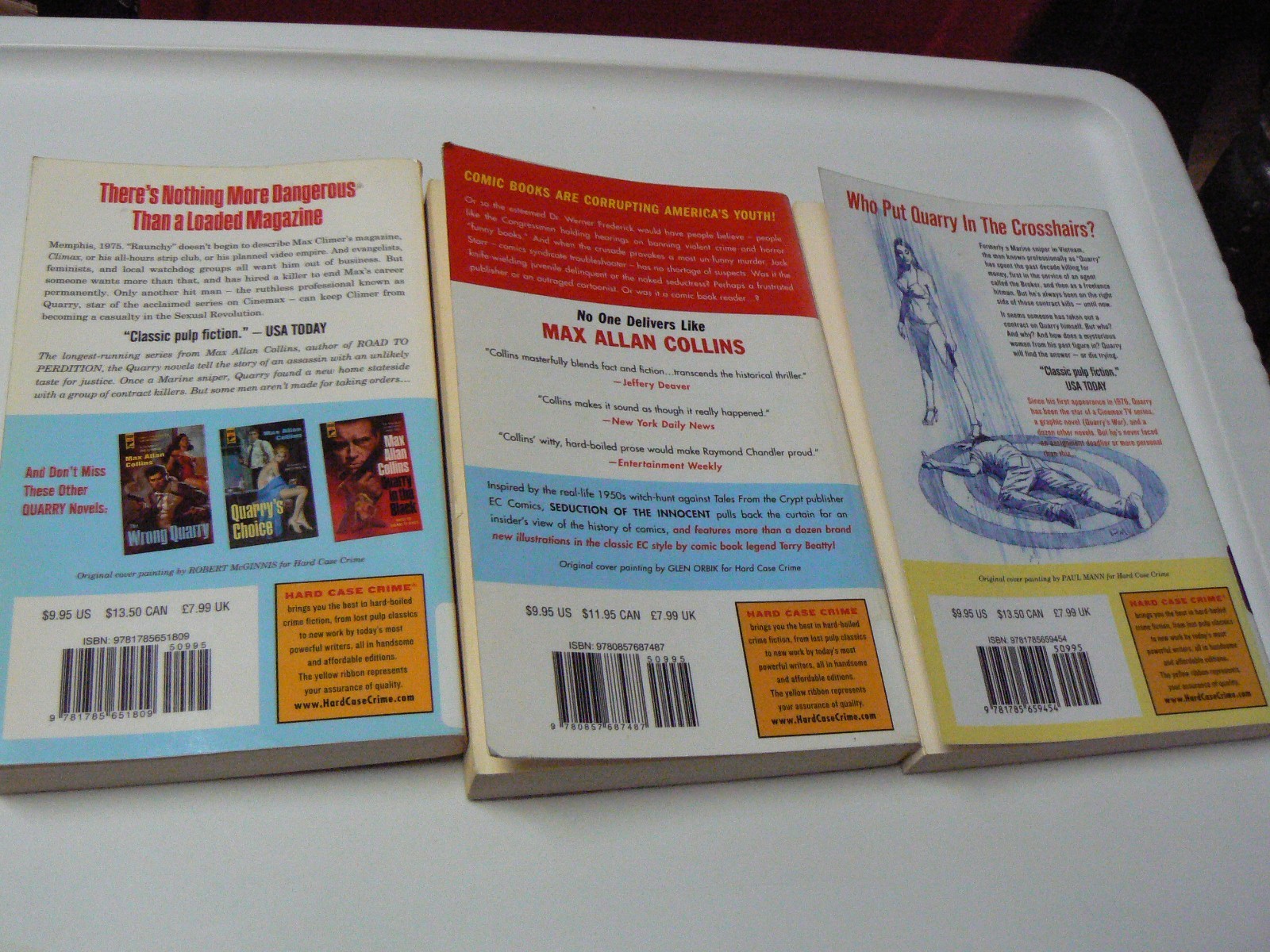 3 Hard Case Crime PBs Max Allan Collins Seduction of The Innocent, Killing Qu.