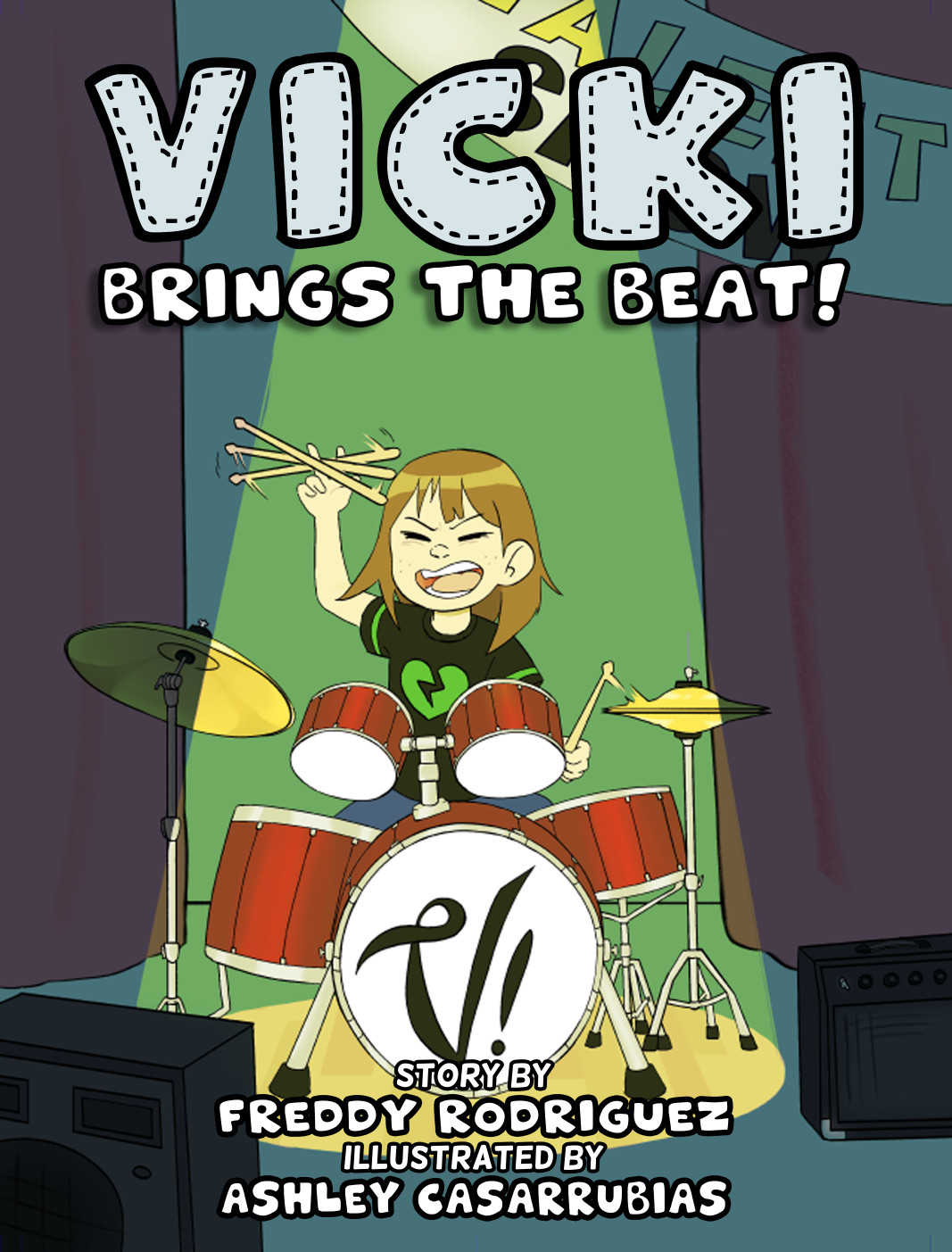 Vicki Brings The Beat! – Children’s Full Color Picture Book 8.5×11, New, 36 pgs