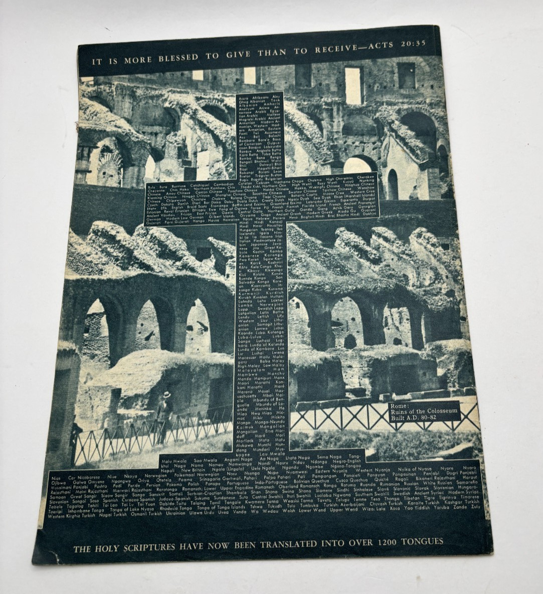 Vtg INTO ALL THE WORLD-The Acts of the Apostles-1963 American Bible Society