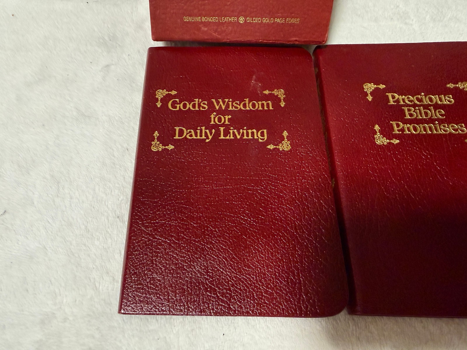 GOD’S WISDOM FOR DAILY LIVING 3 BOOK BOX SET BONDED LEATHER GILDED GOLD EDGES