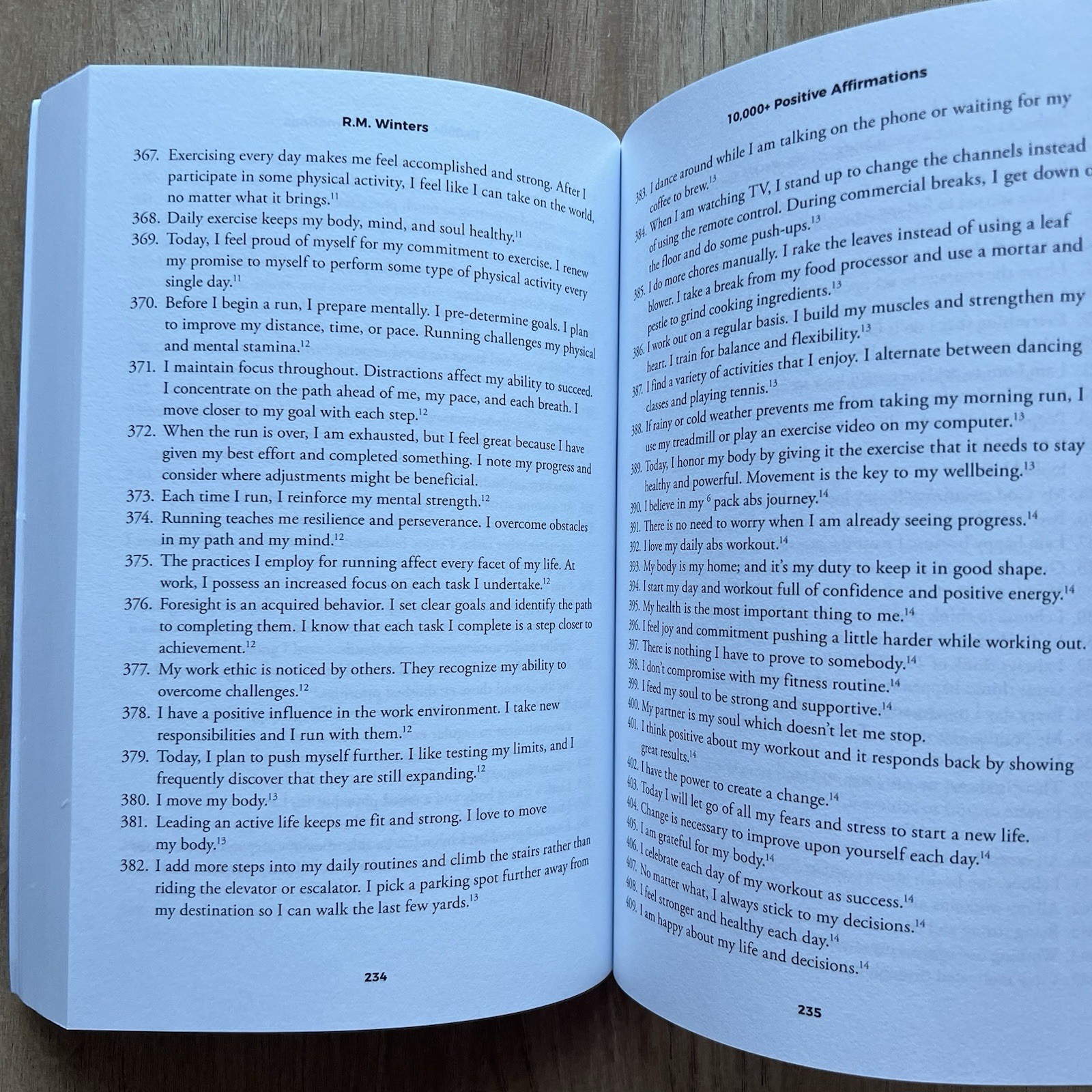 10,000+ Positive Affirmations: R.M. Winters (LIKE NEW)