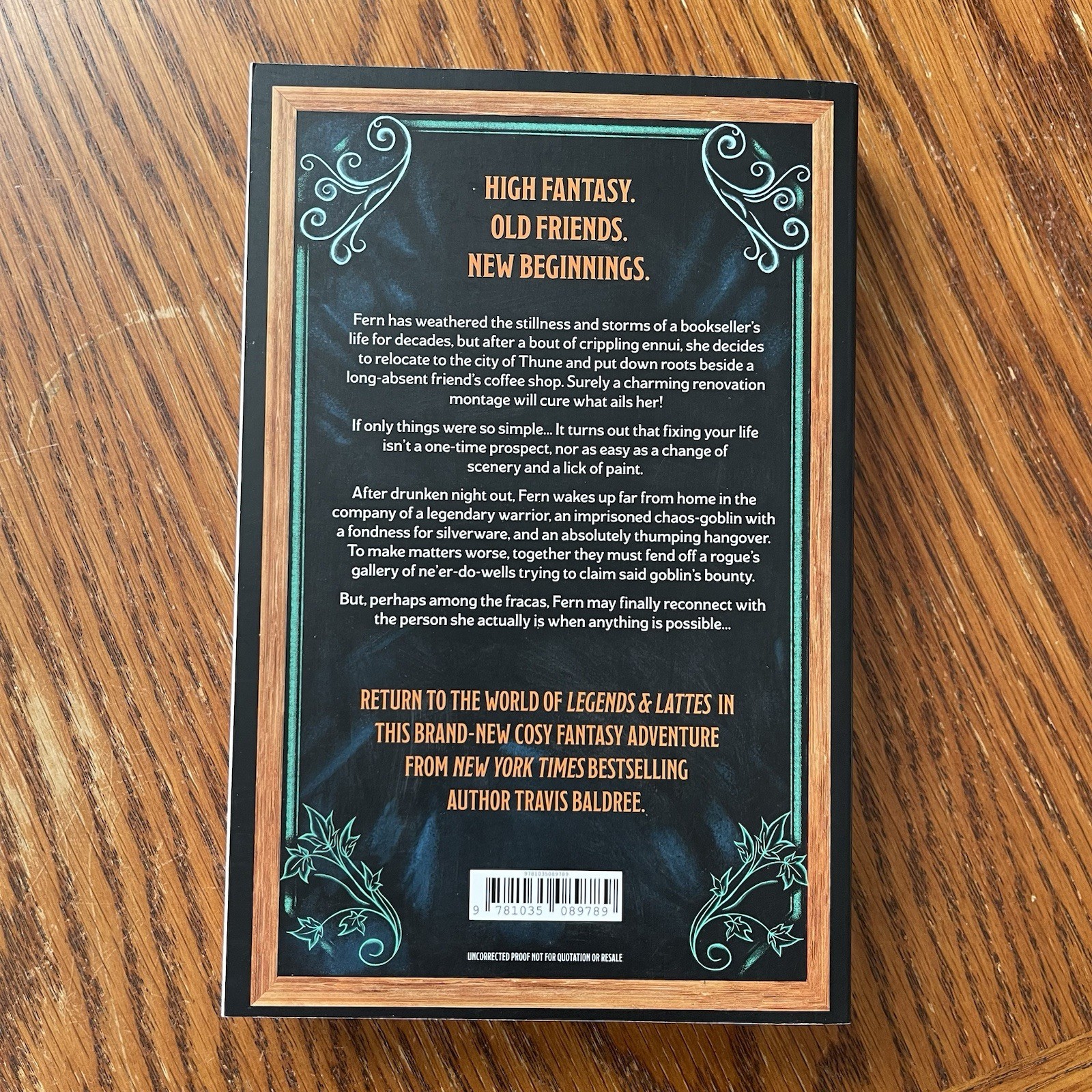 UK Brigands & Breadknives ARC Travis Baldree Uncorrected Proof