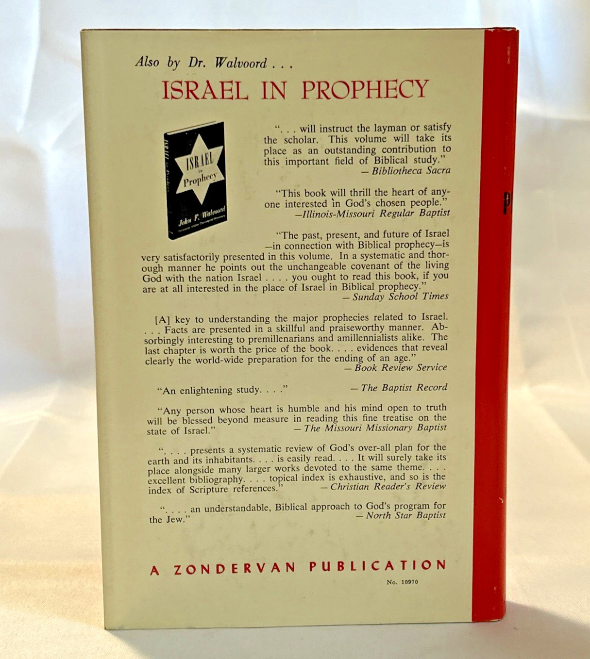 The Church in Prophecy (1967) ~ John F. Walvoord ~ Hardcover ~ Dust Jacket