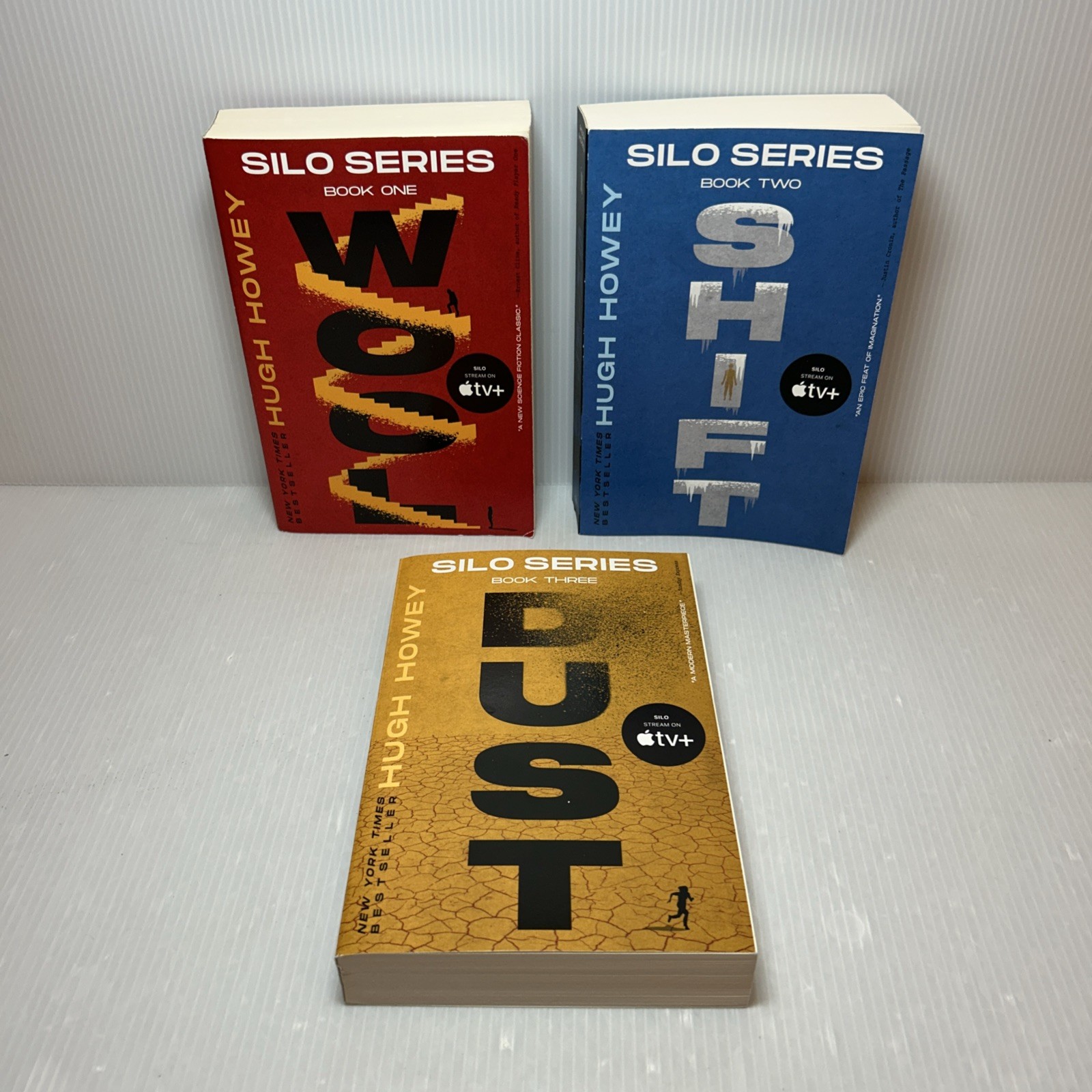The Silo Trilogy: Wool, Shift & Dust by Hugh Howey, Paperback Sci-fi Book Series