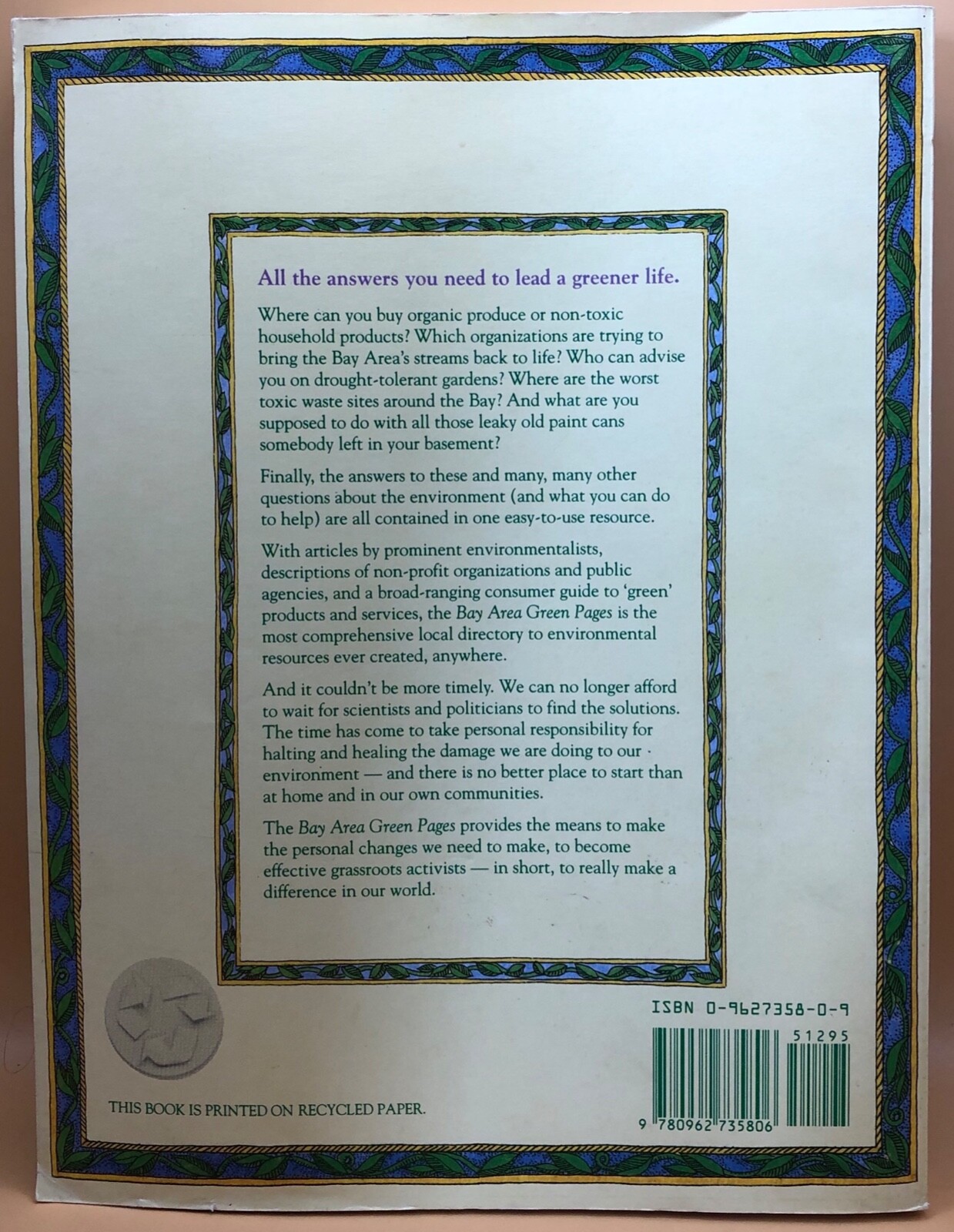 Bay Area Green Pages by Stephen Evans – FAST SHIPPING