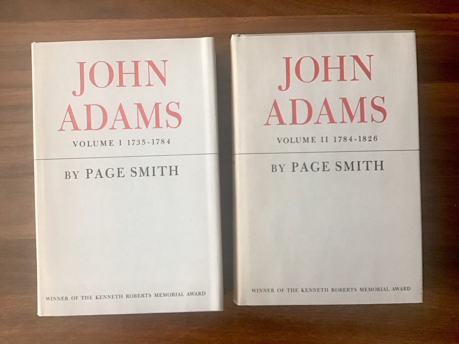 John Adams By Page Smith Vols. 1 & 2 Hardcover w/Slipcase 1962 1st Edition