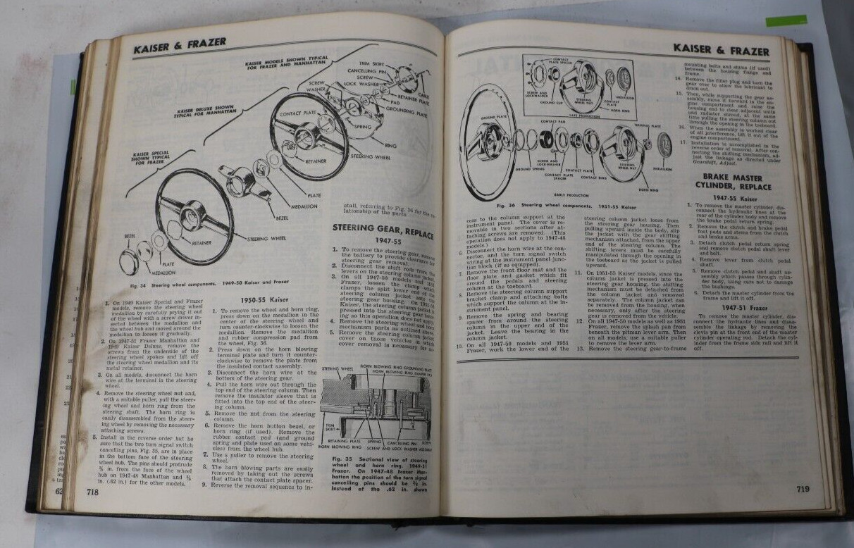 1956 Motor’s Auto Repair Manual 19th Edition Car Auto Vehicle Mechanic 1946-1956