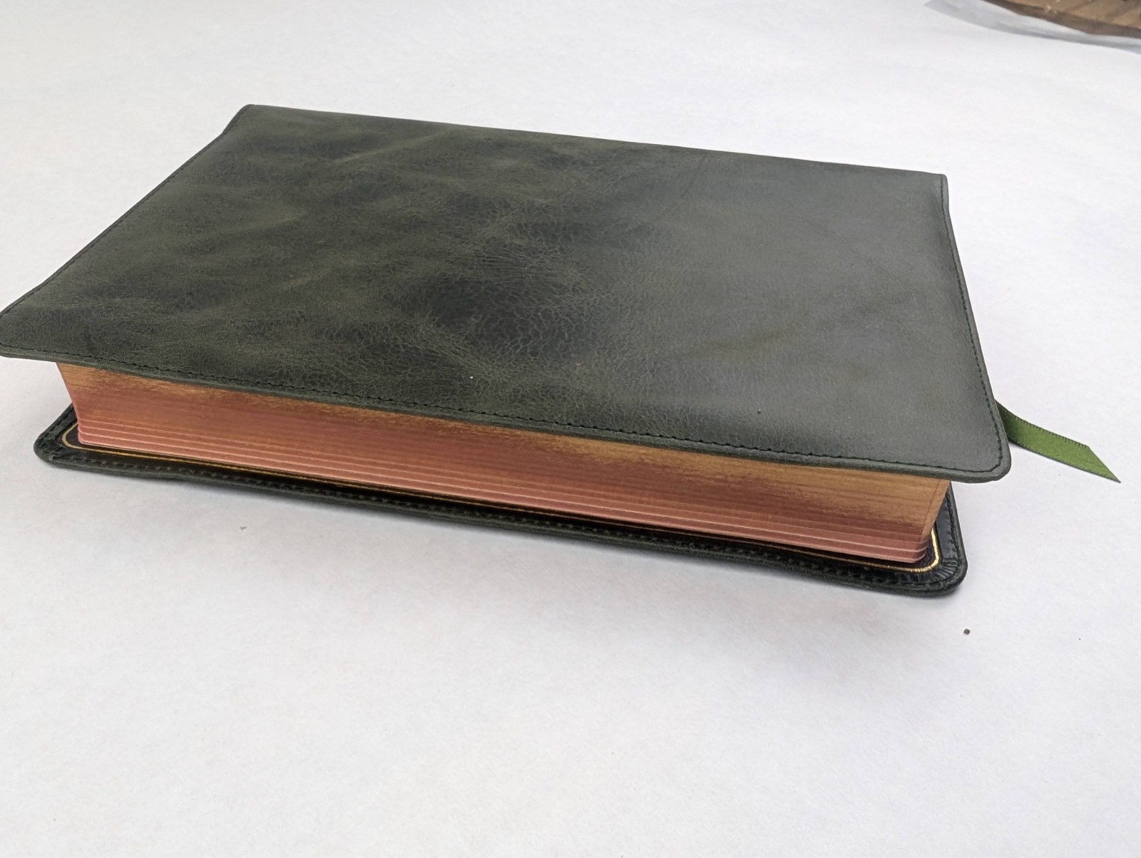 ESV Schuyler Quentel Bible in Olive Green Calfskin