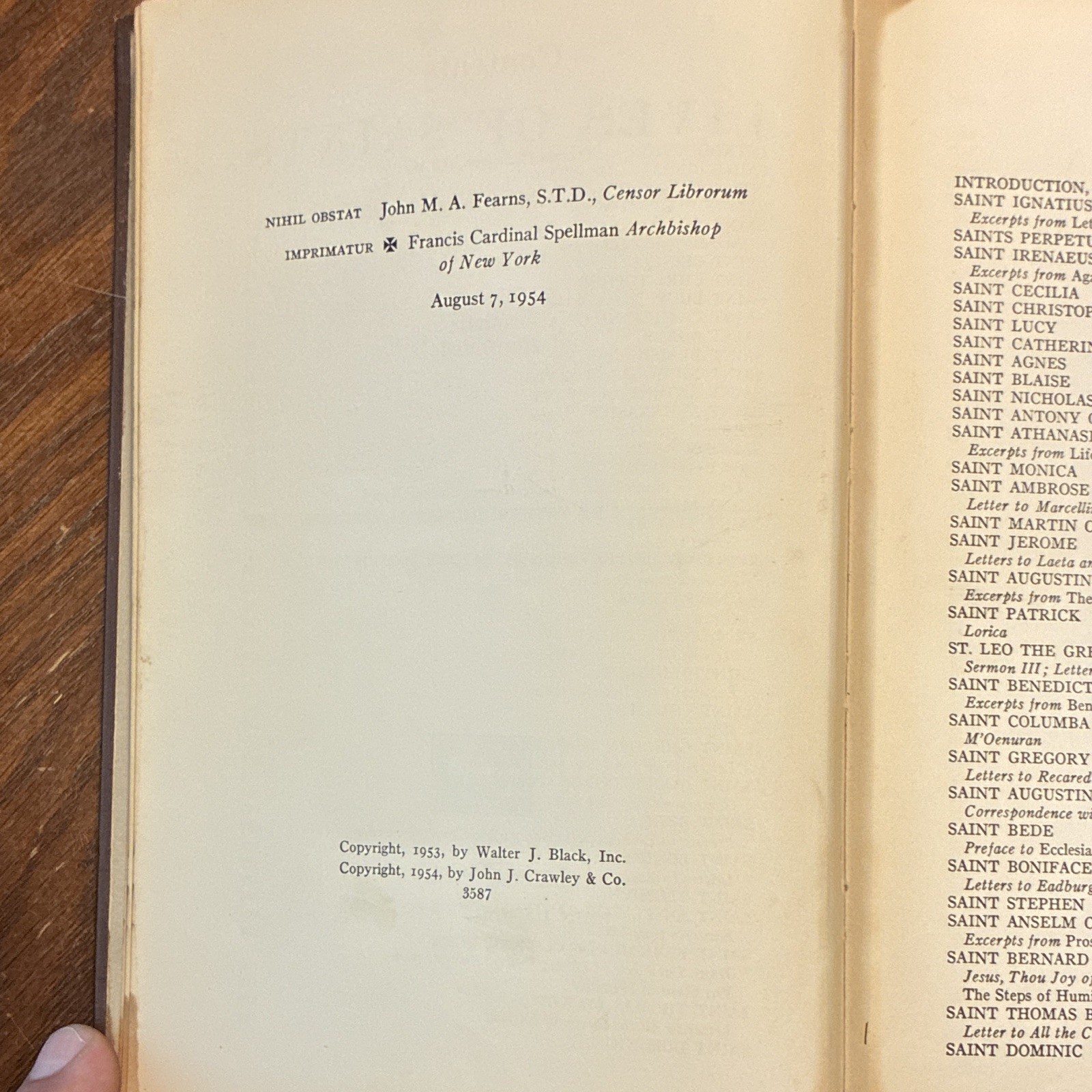 Lives of Saints Illustrated HC 1954 Inscribed vintage Catholic lit