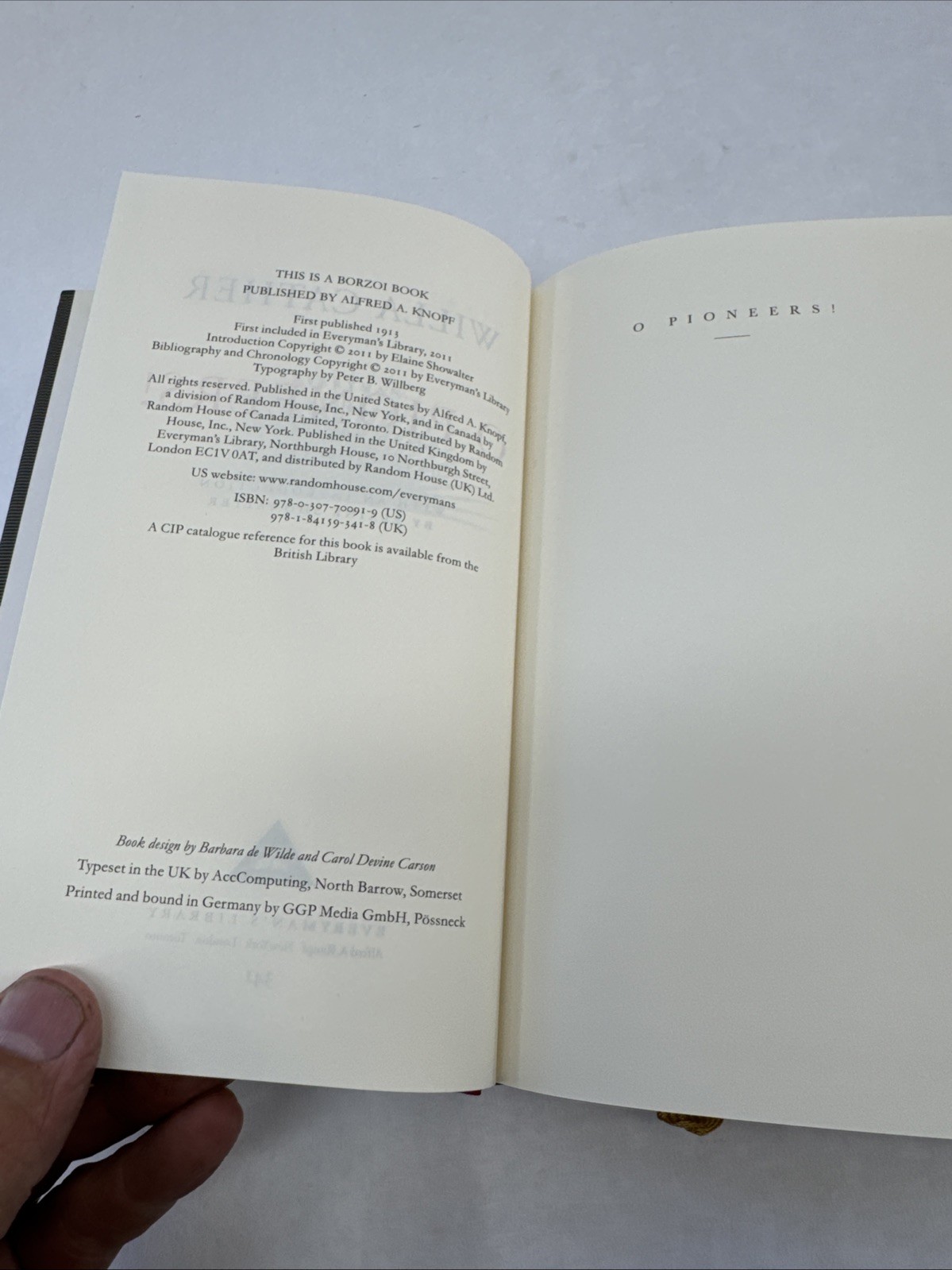 O Pioneers! (Everyman’s Library (Alfred A. Knopf, Inc.)) by CATHER, WILLA, hard